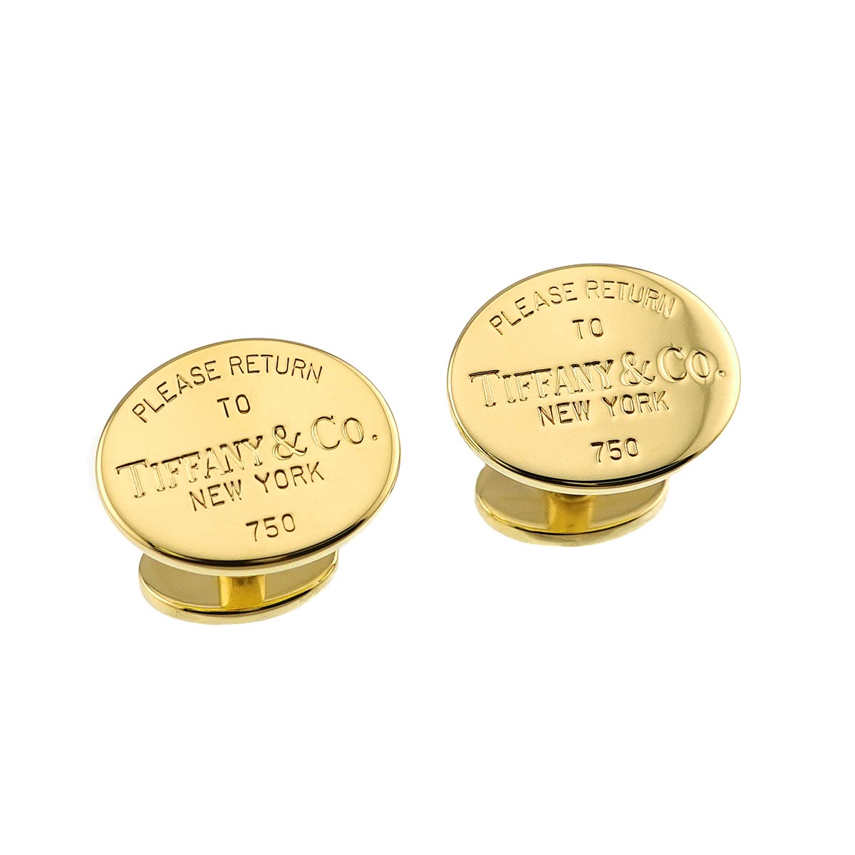 Return to Cuff links 18K Yellow Gold 750