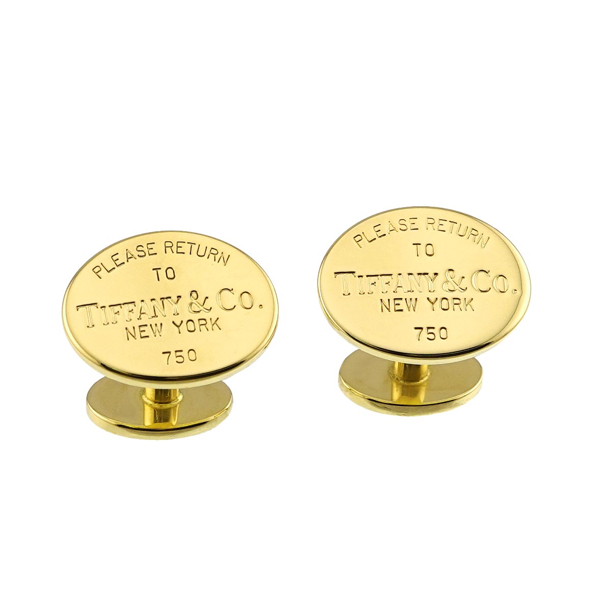 Return to Cuff links 18K Yellow Gold 750