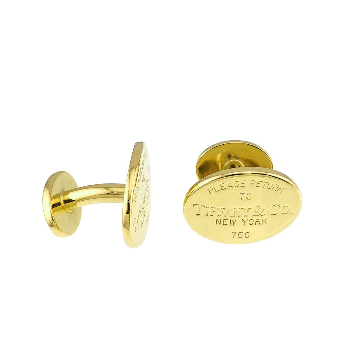 Return to Cuff links 18K Yellow Gold 750