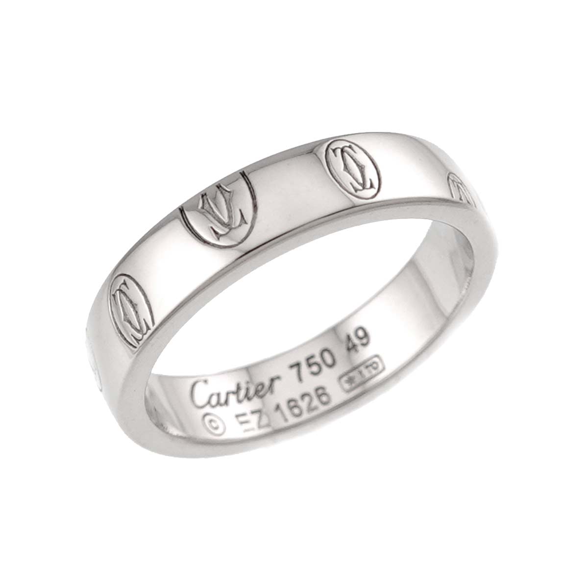Happy Birthday SM Ring 18K White Gold 750 Size49 4.75-5(US)