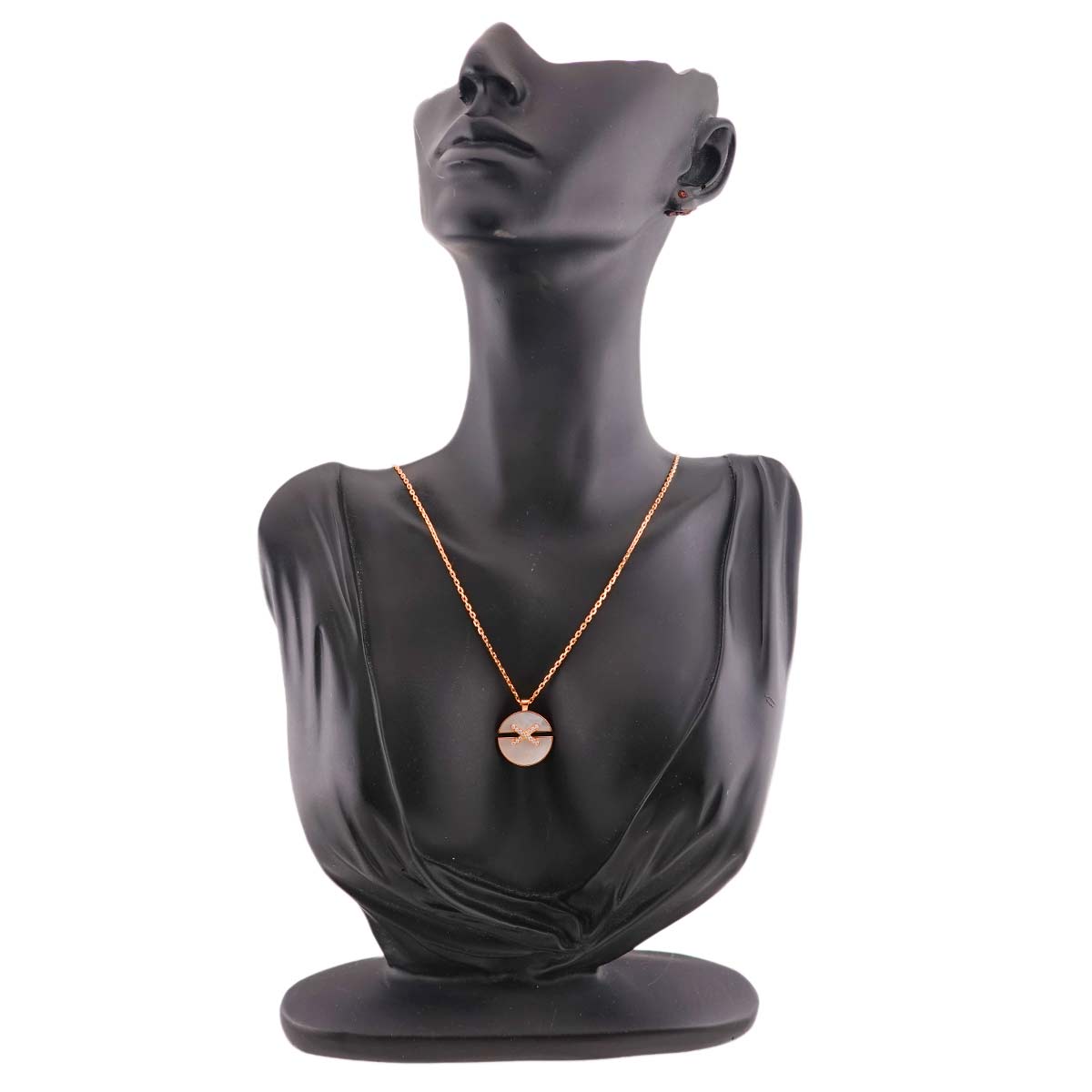 JEUX DE LIENS Harmony MOP Diamond 0.09ct Necklace 18K PG 750