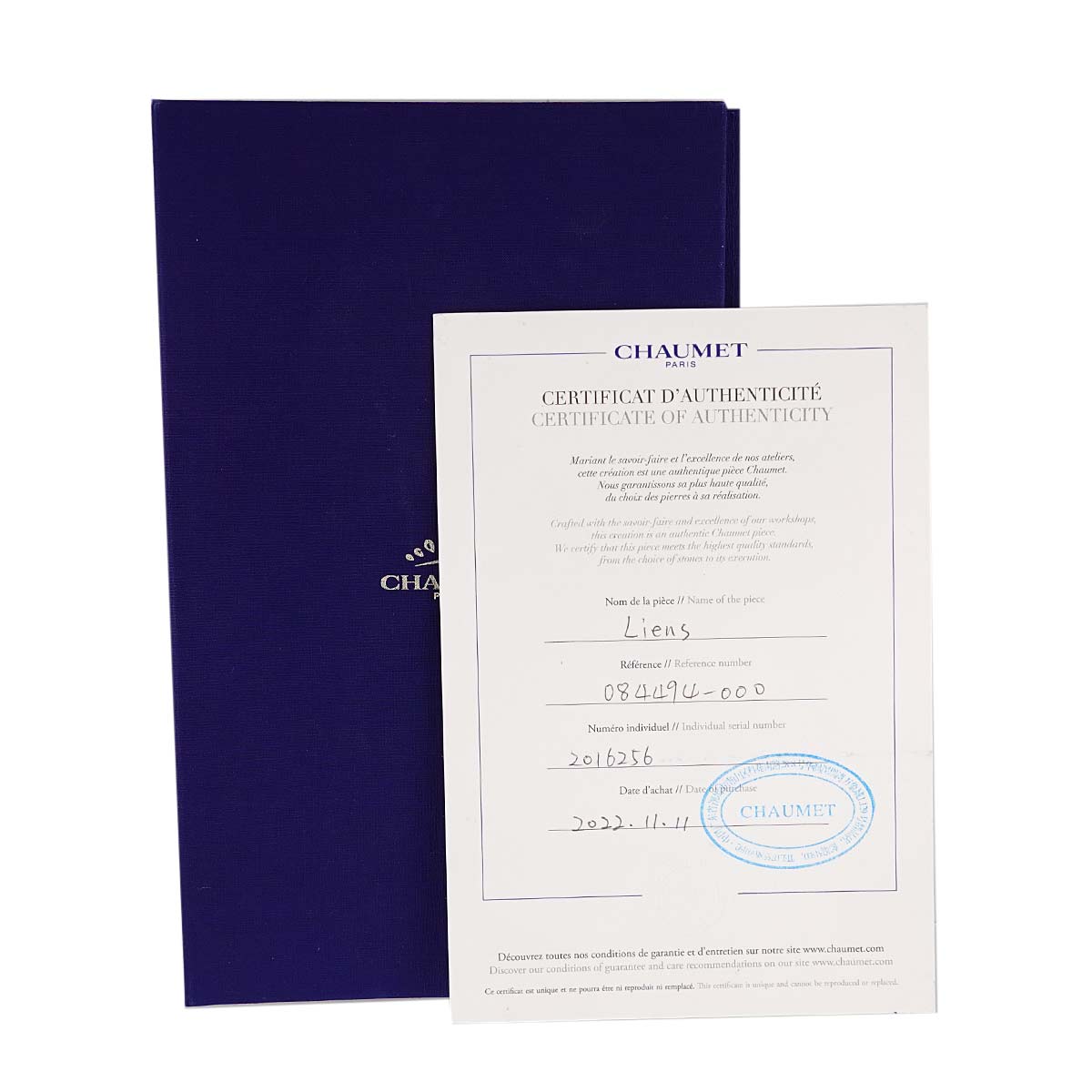 JEUX DE LIENS Harmony MOP Diamond 0.09ct Necklace 18K PG 750