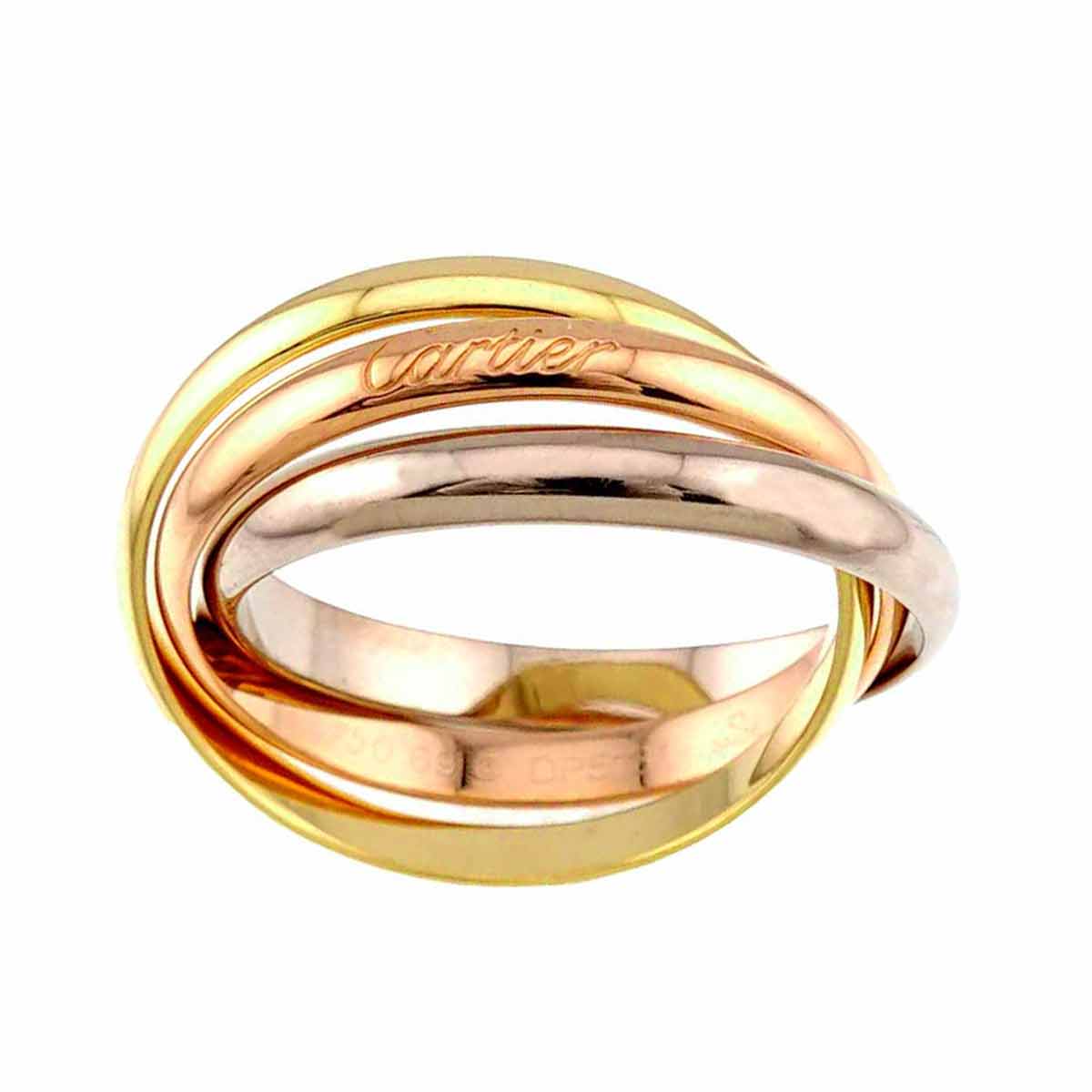 Trinity MM Ring 18K YG WG PG 750 Size69 12-12.25(US)