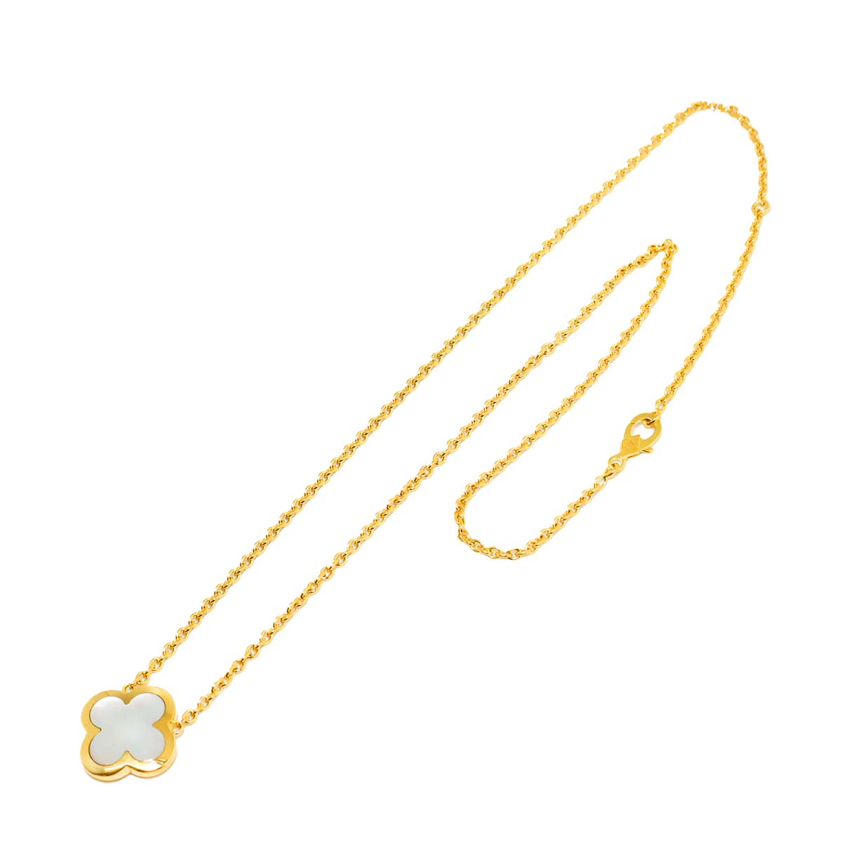 Pure Alhambra MOP Necklace 18K Yellow Gold 750