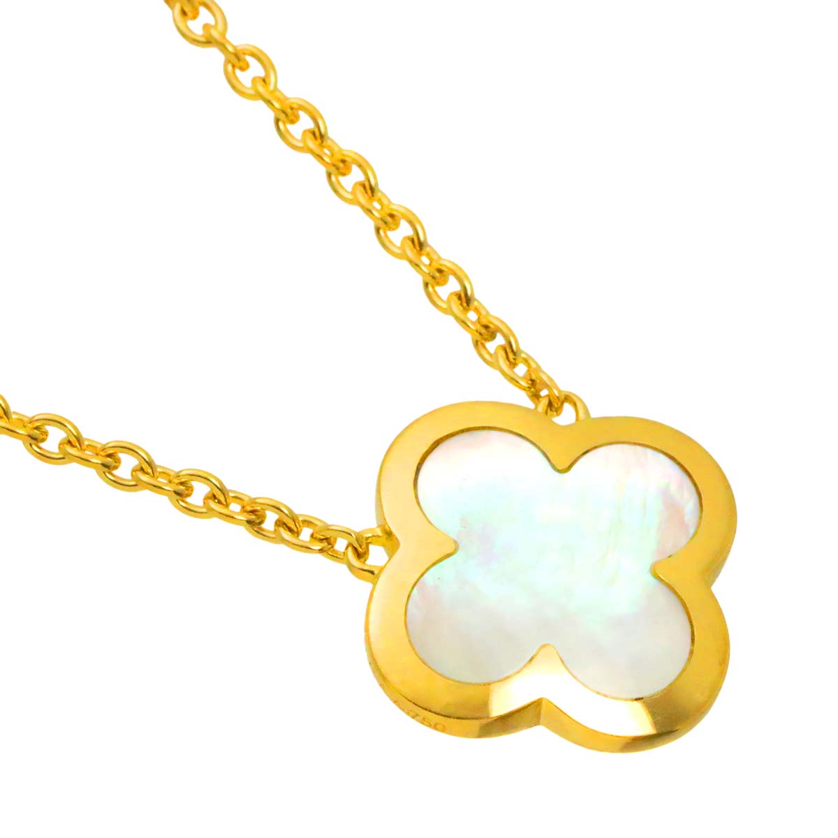 Pure Alhambra MOP Necklace 18K Yellow Gold 750