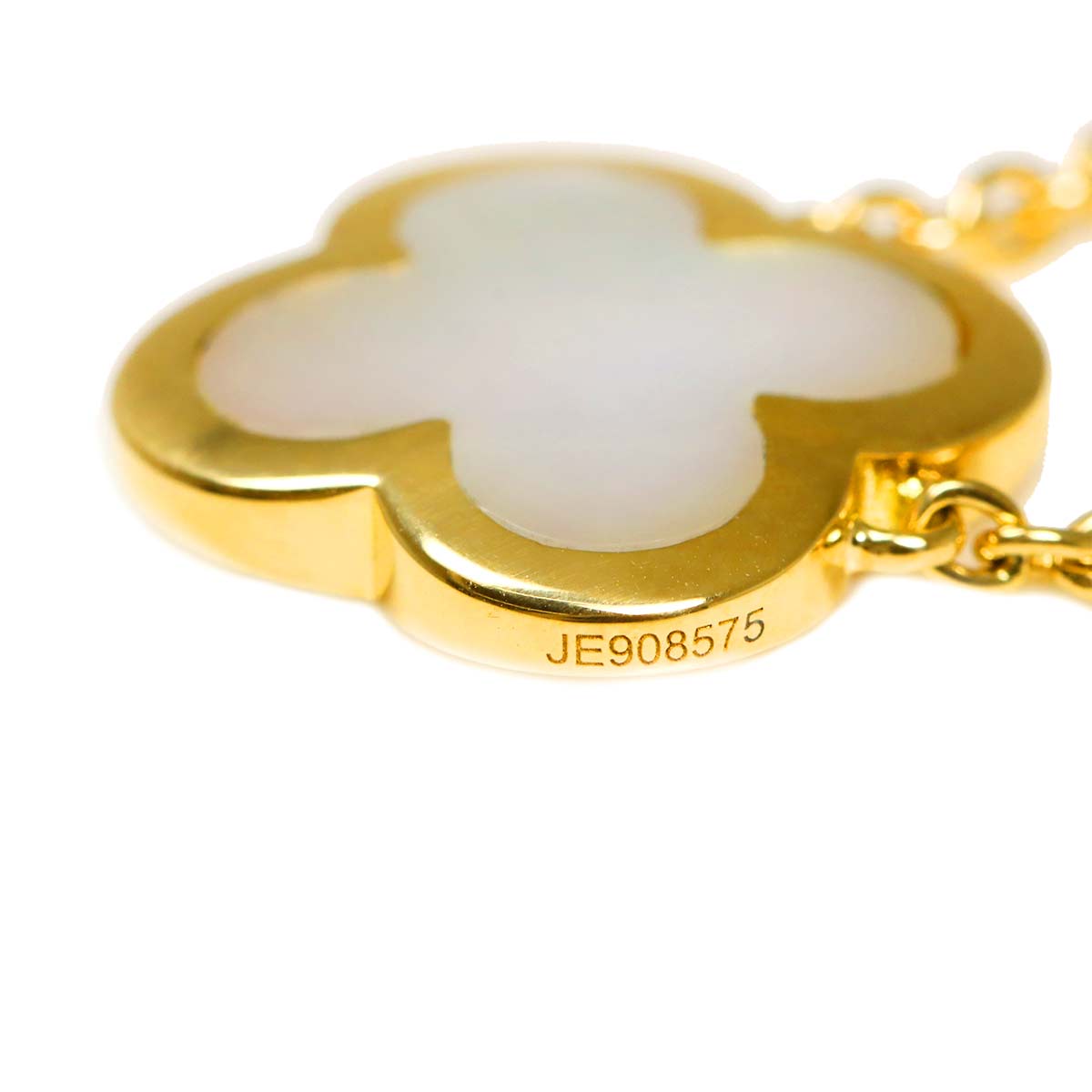Pure Alhambra MOP Necklace 18K Yellow Gold 750