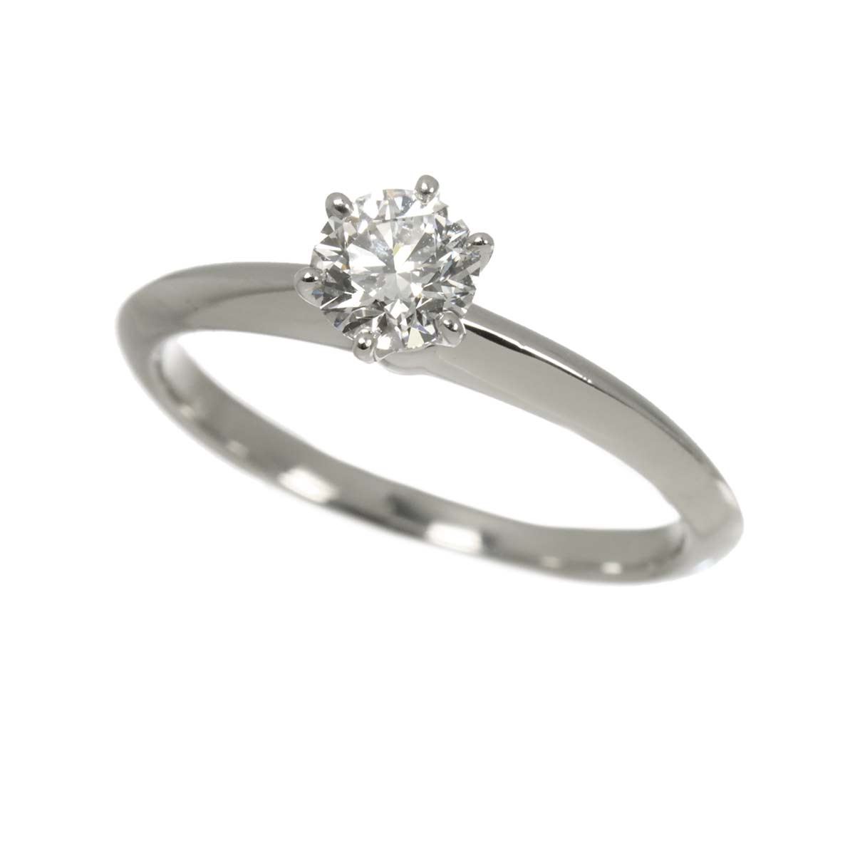 Diamond 0.42ct H/VVS1/3EX Ring Pt Platinum Size5.25-5.5(US)