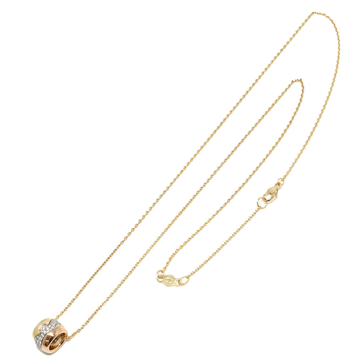 Fusion Diamond Necklace 18K YG WG PG 750