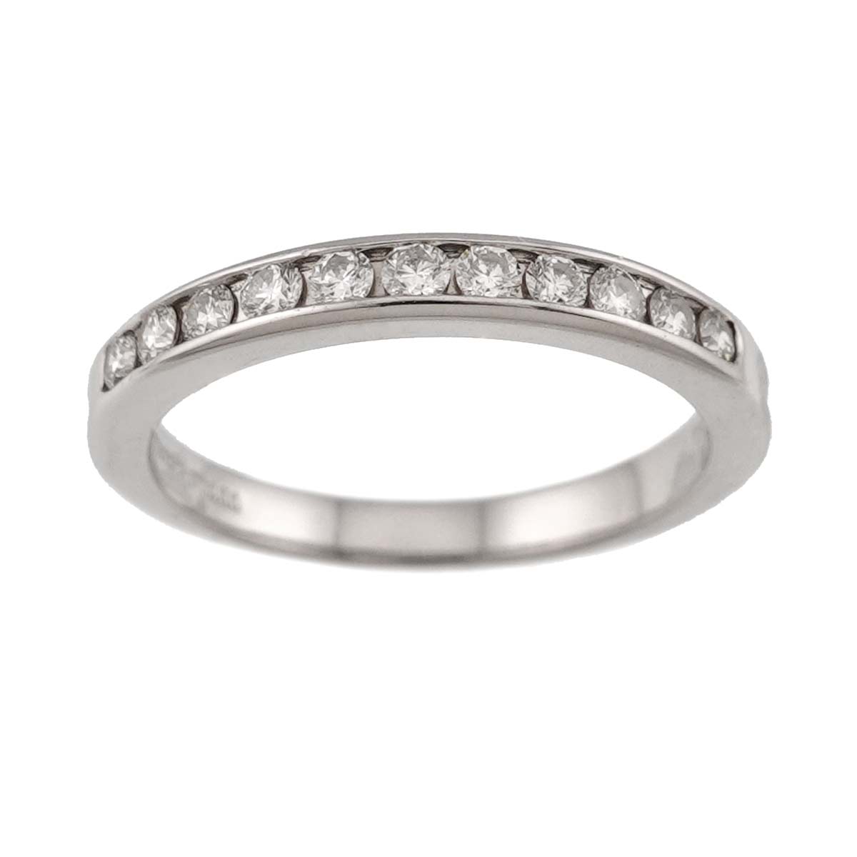 Half Diamond Ring Pt Platinum Size4-4.5(US)