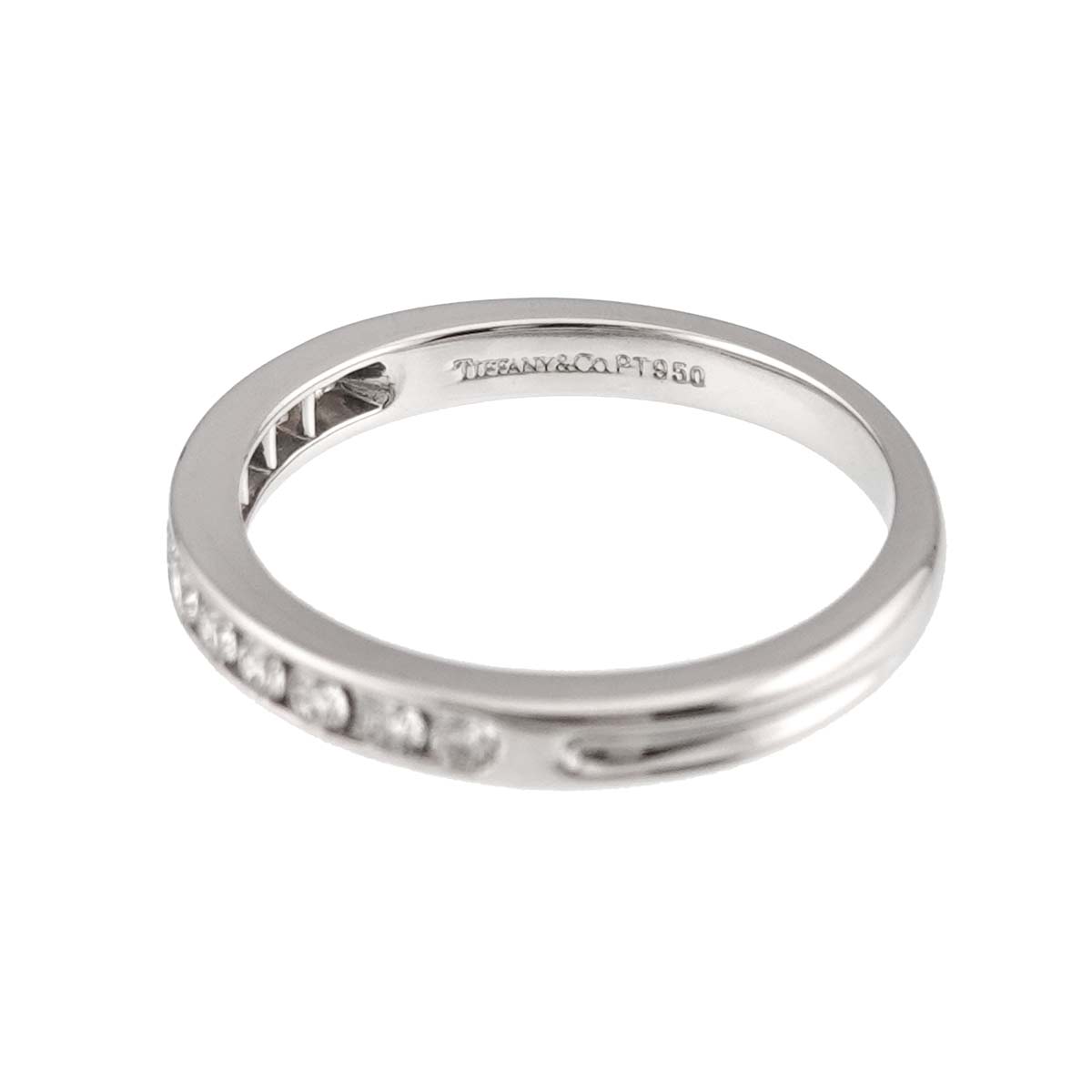Half Diamond Ring Pt Platinum Size4-4.5(US)