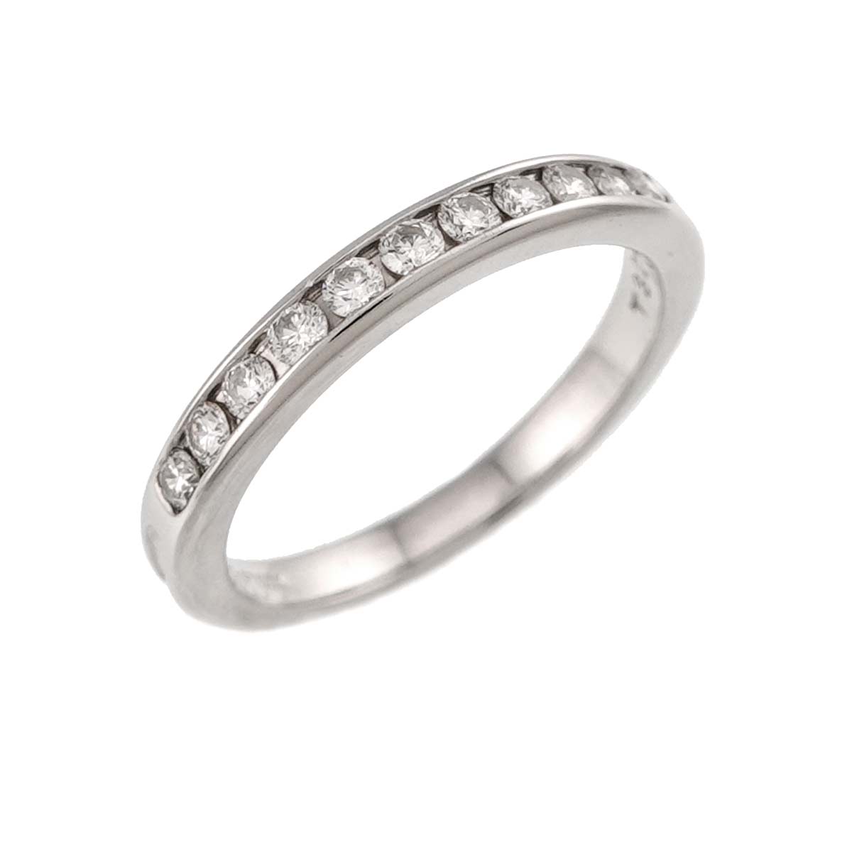 Half Diamond Ring Pt Platinum Size4-4.5(US)