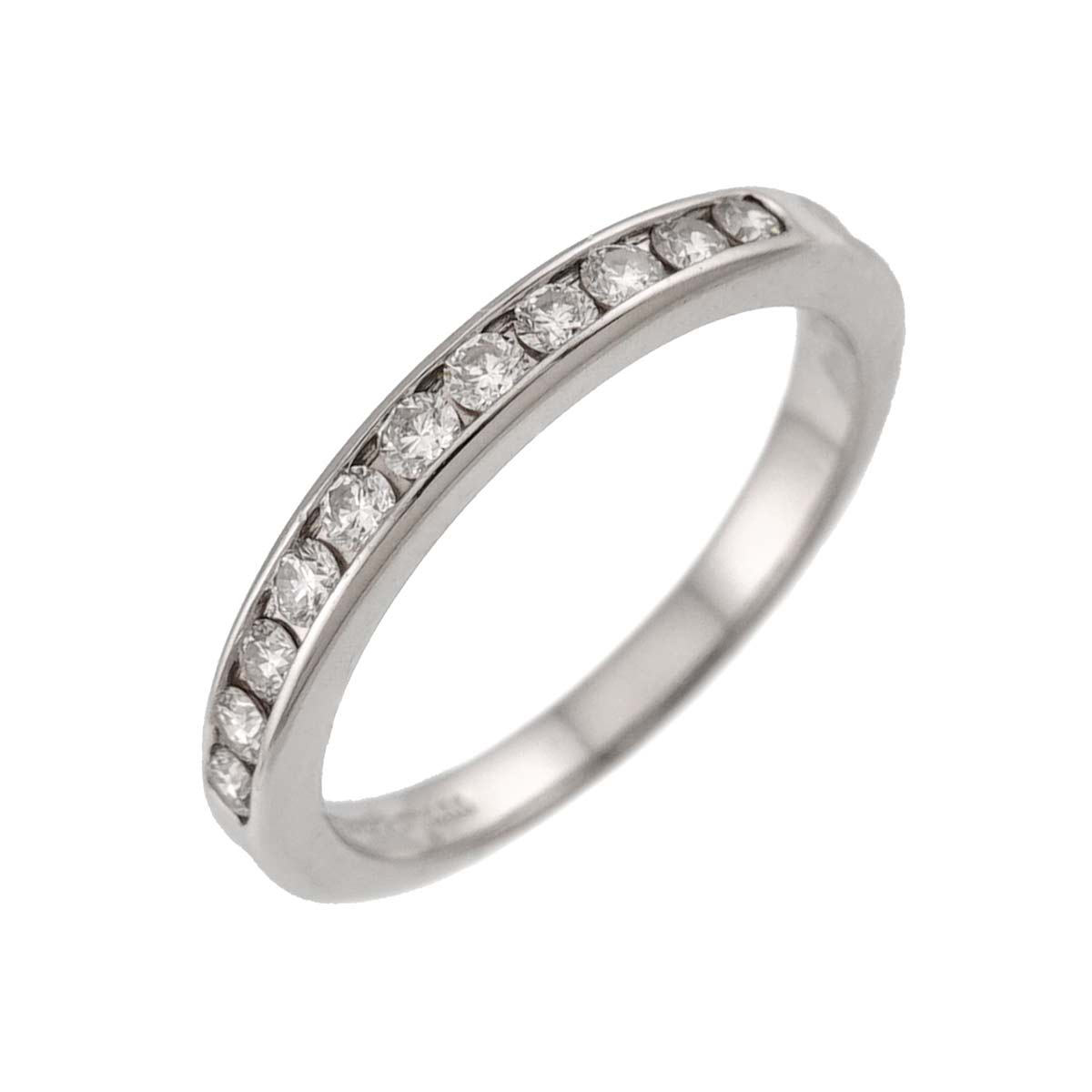 Half Diamond Ring Pt Platinum Size4-4.5(US)