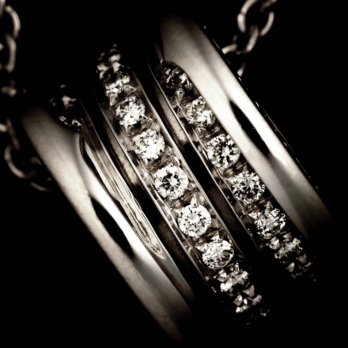 B-ZERO1 Diamond Necklace 18K WG White Gold 750