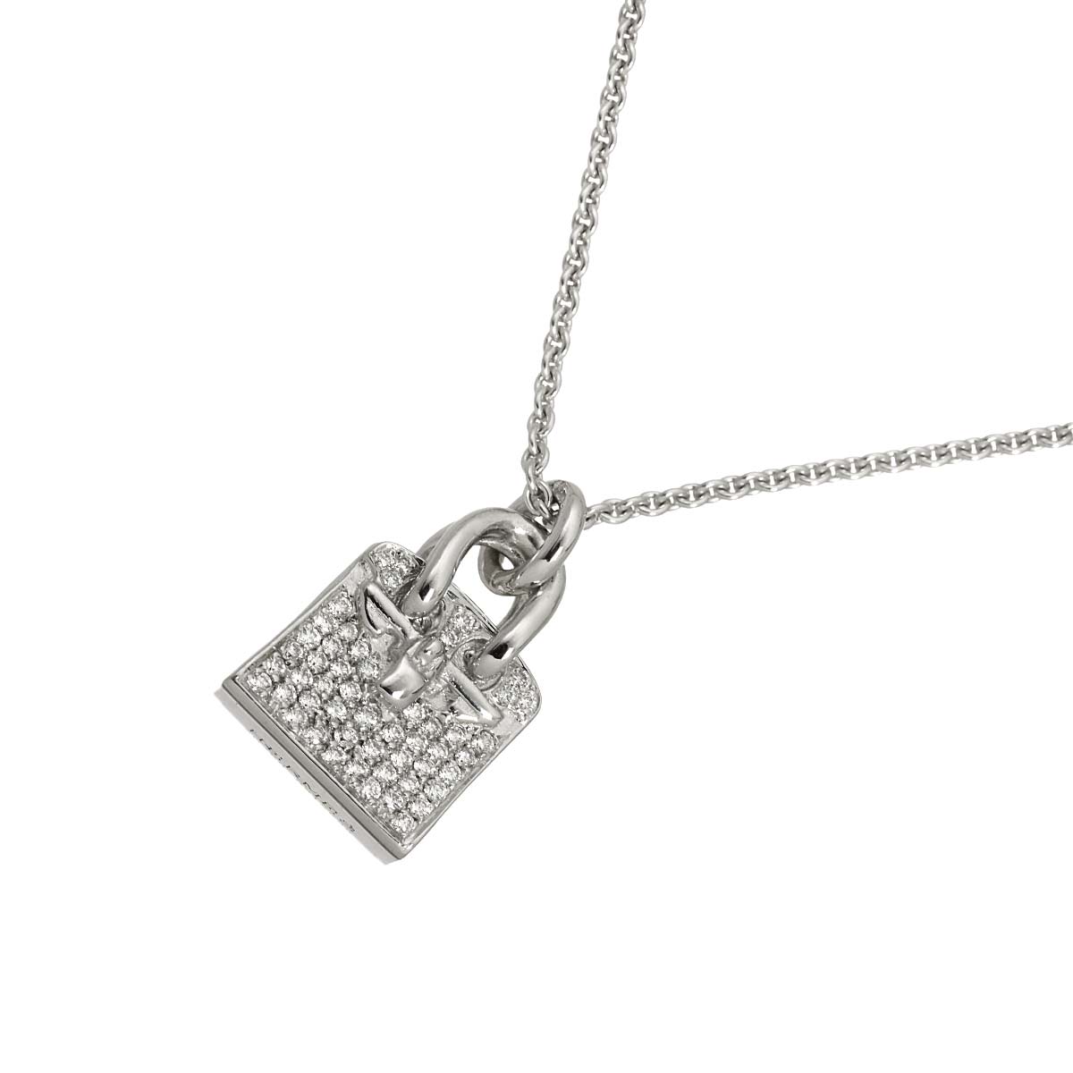 Amulet Diamond Necklace 18K White Gold 750