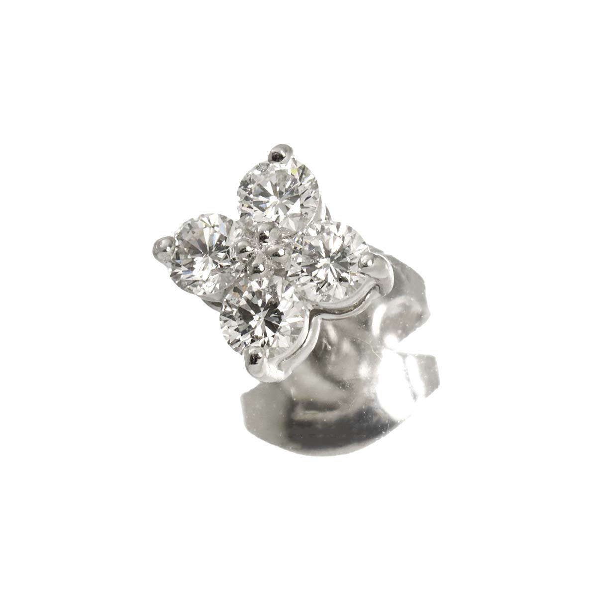 Diamond 0.21ct Earring Pierced Pt One Piece only