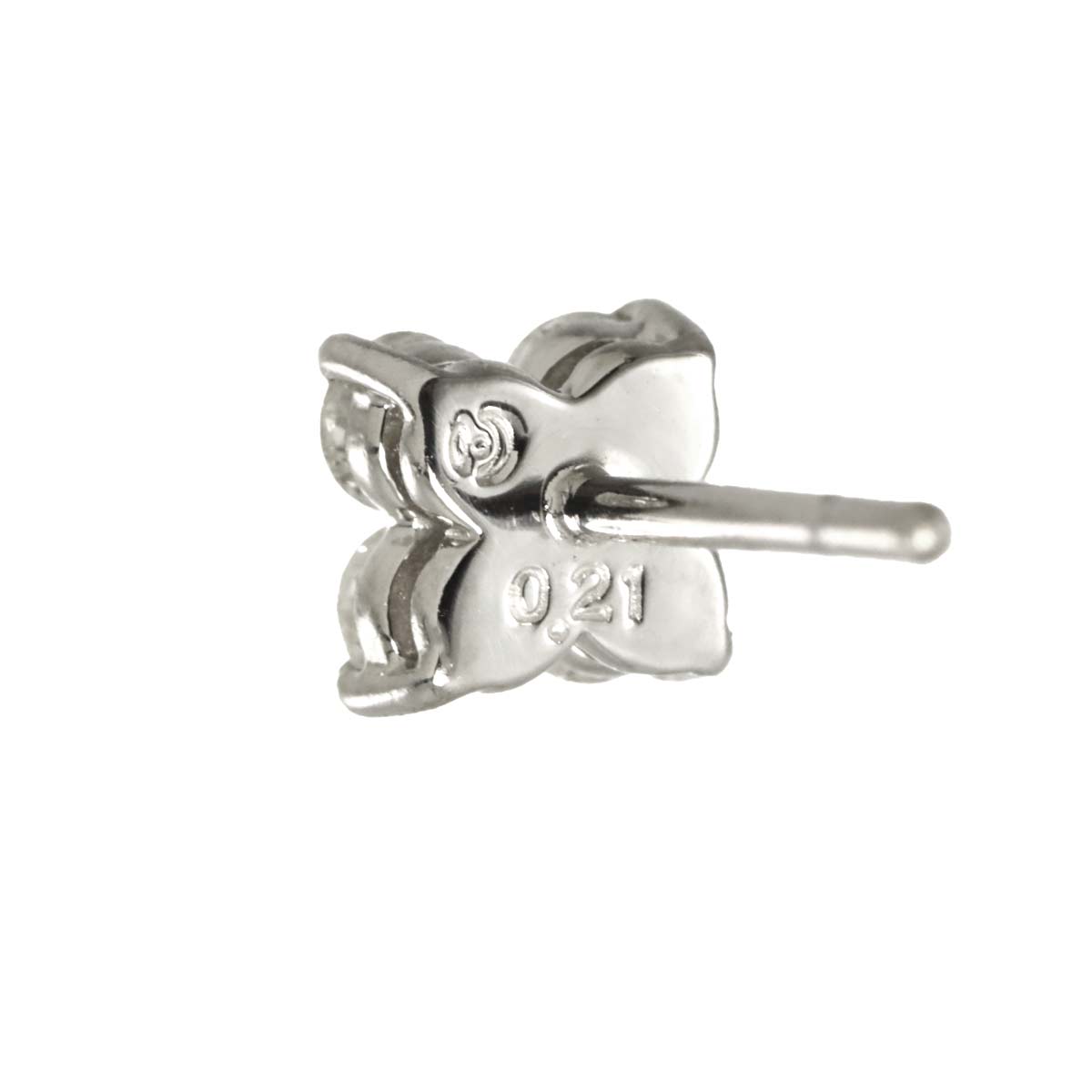 Diamond 0.21ct Earring Pierced Pt One Piece only