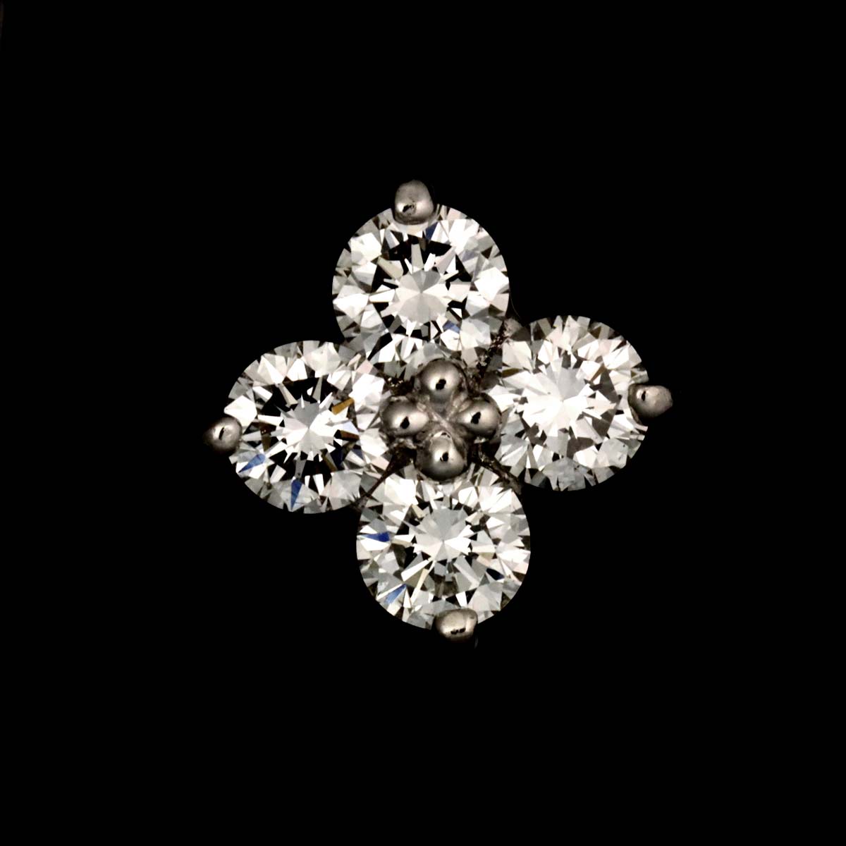 Diamond 0.21ct Earring Pierced Pt One Piece only