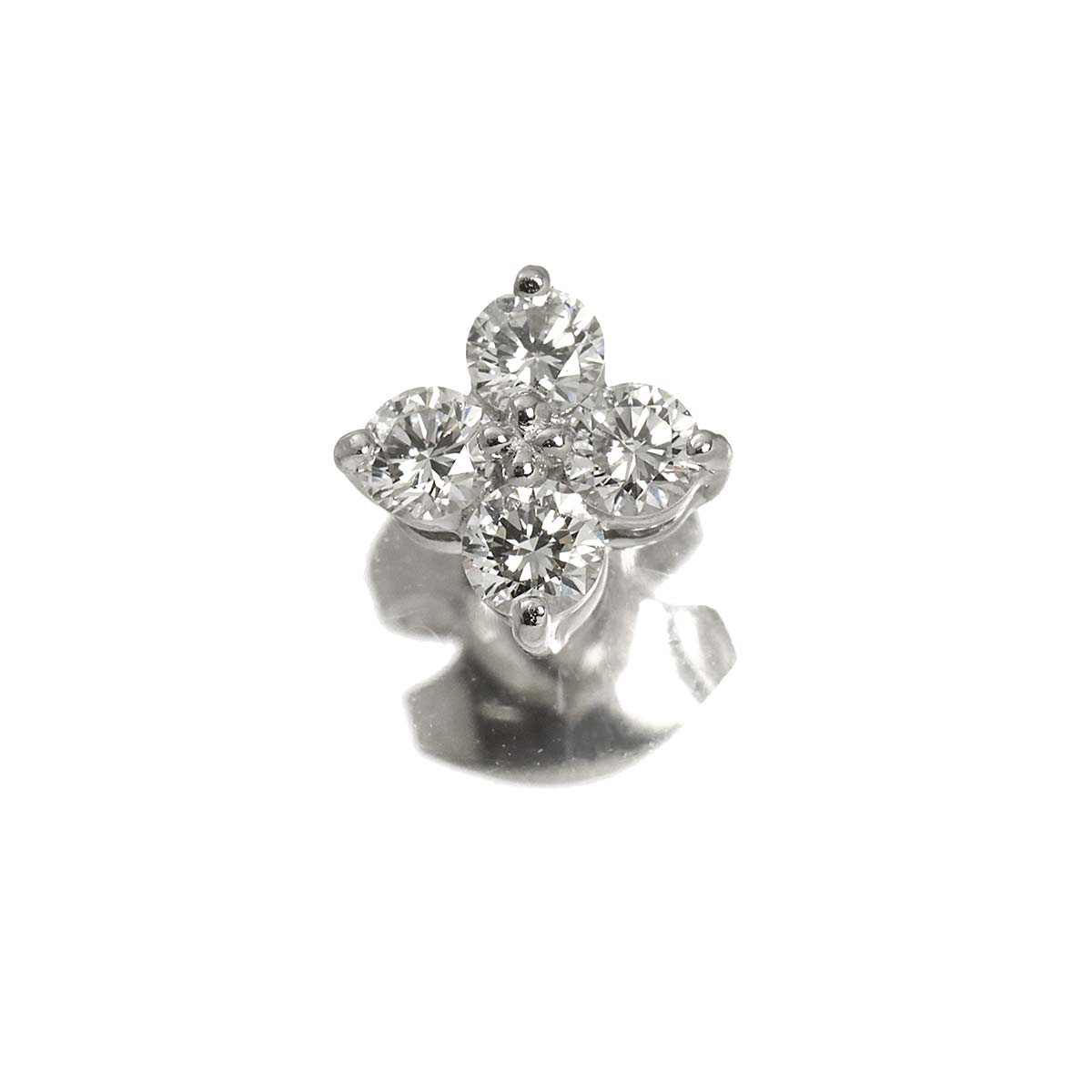 Diamond 0.21ct Earring Pierced Pt One Piece only