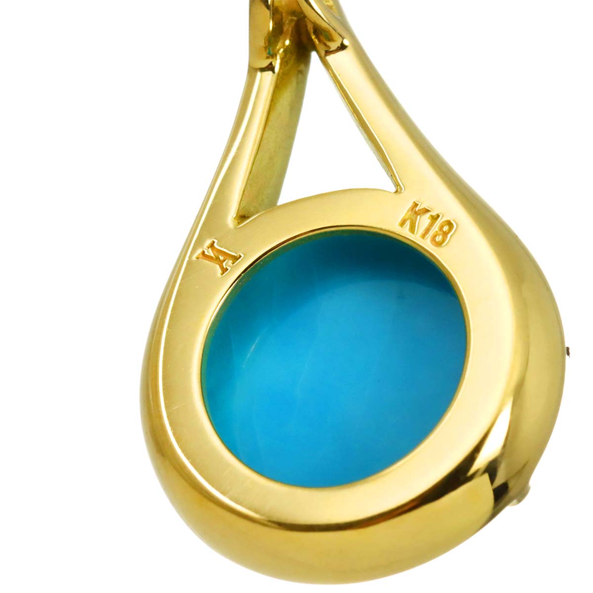 Turquoise Necklace 18K Yellow Gold 750