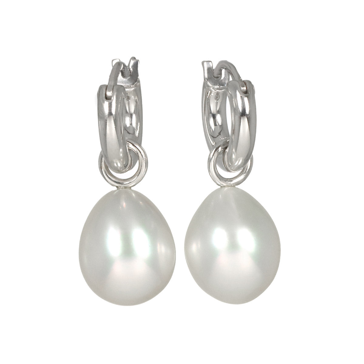Freshwater pearl Earrings Pierced 18K WG 750