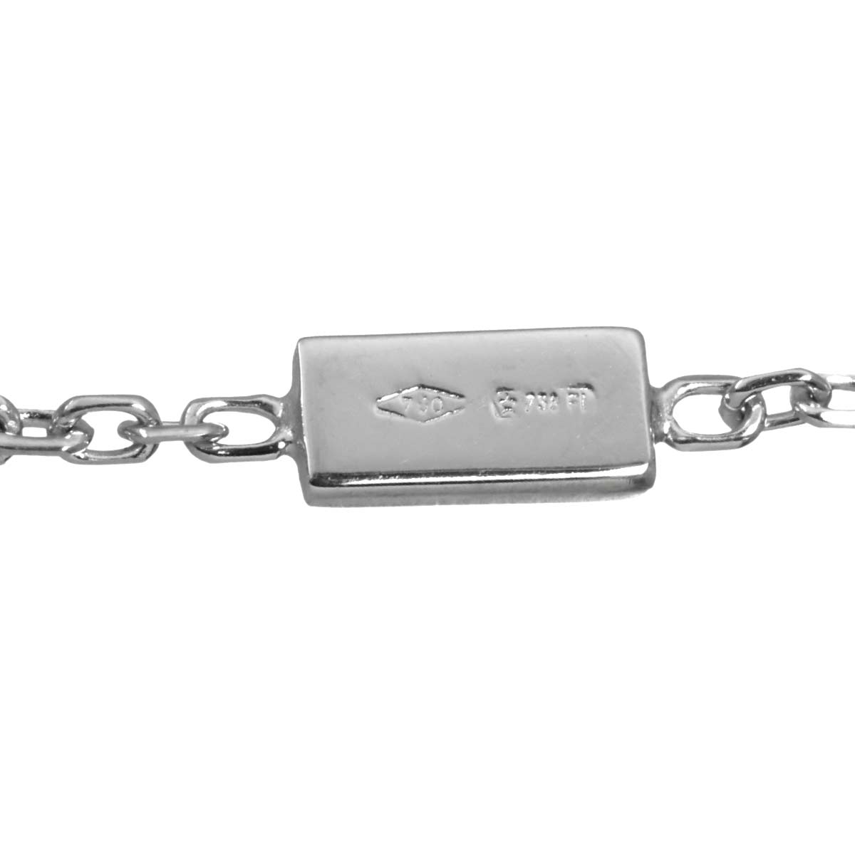 Separate Cross Necklace 18K White Gold 750