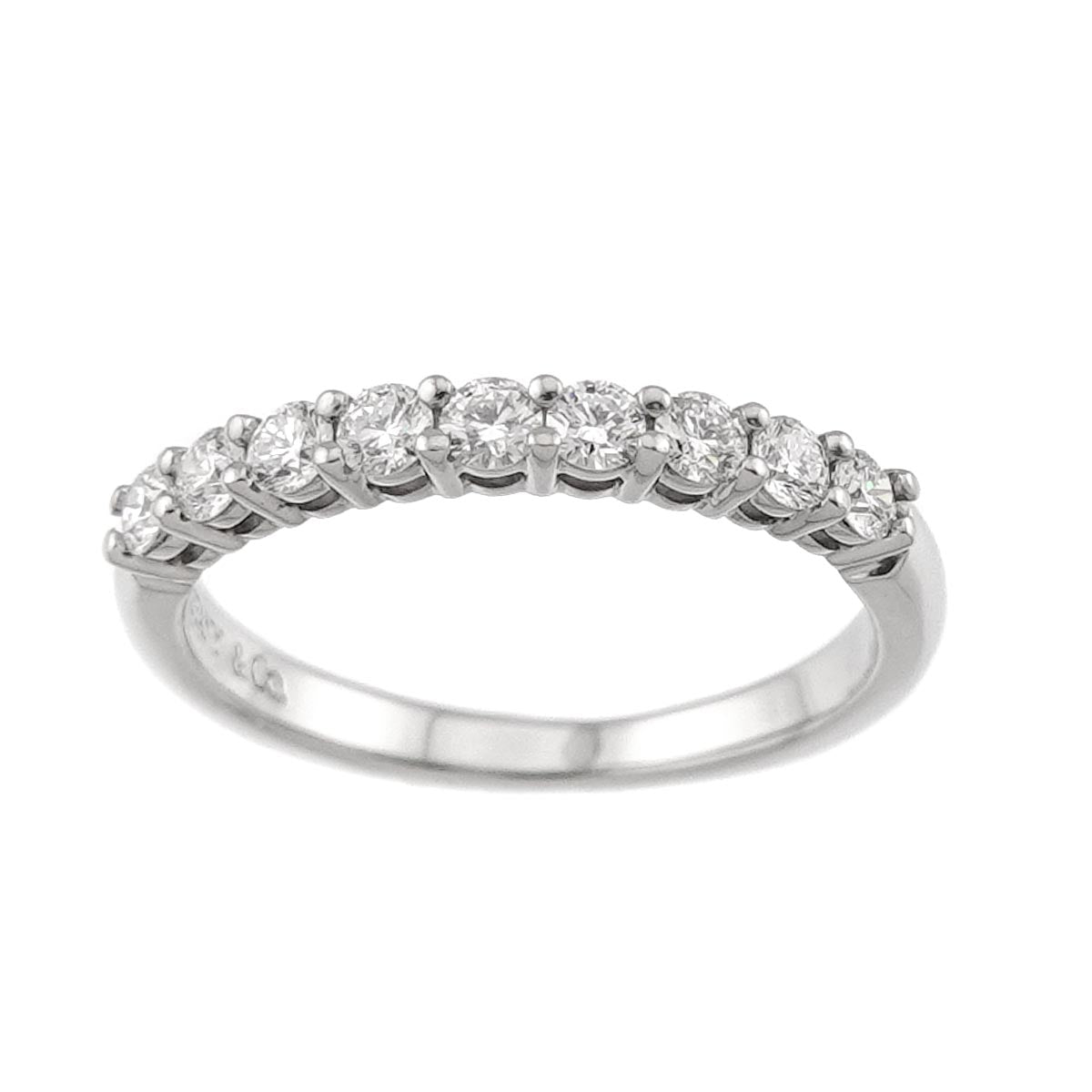 Forever Half Diamond Ring Platinum size4-4.5(US)