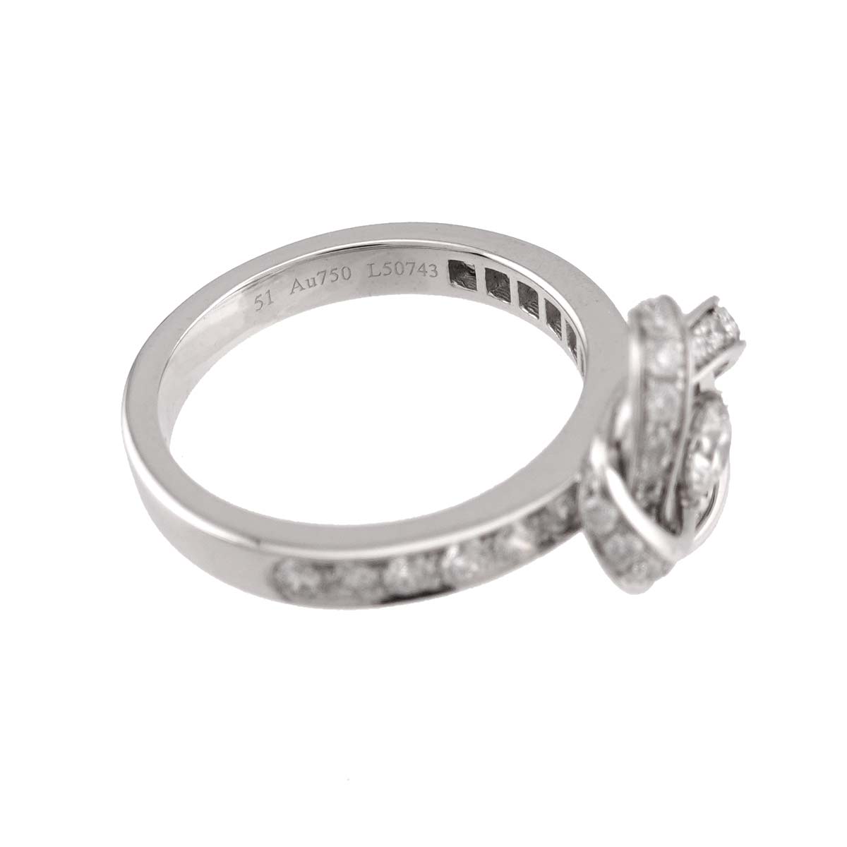 Diamond Ring 18K WG 750 Size51 5.5-5.75(US)