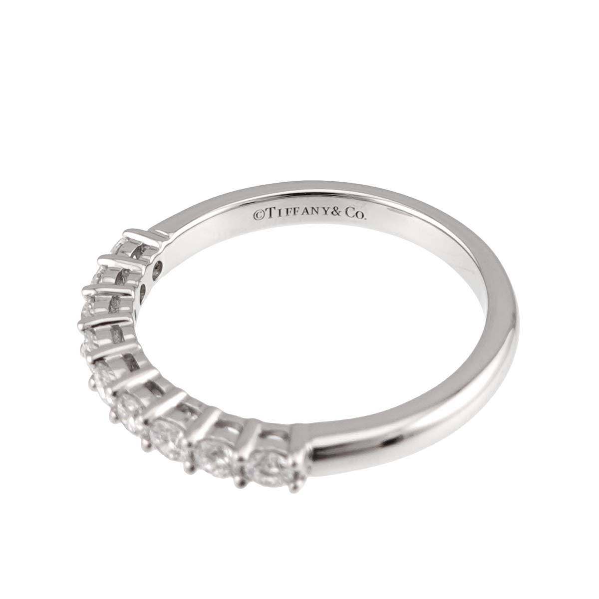 Forever Half Diamond Ring Platinum size4.5(US)