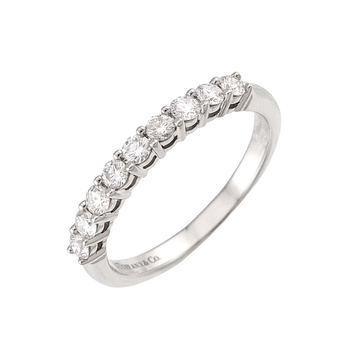 Forever Half Diamond Ring Platinum size4.5(US)
