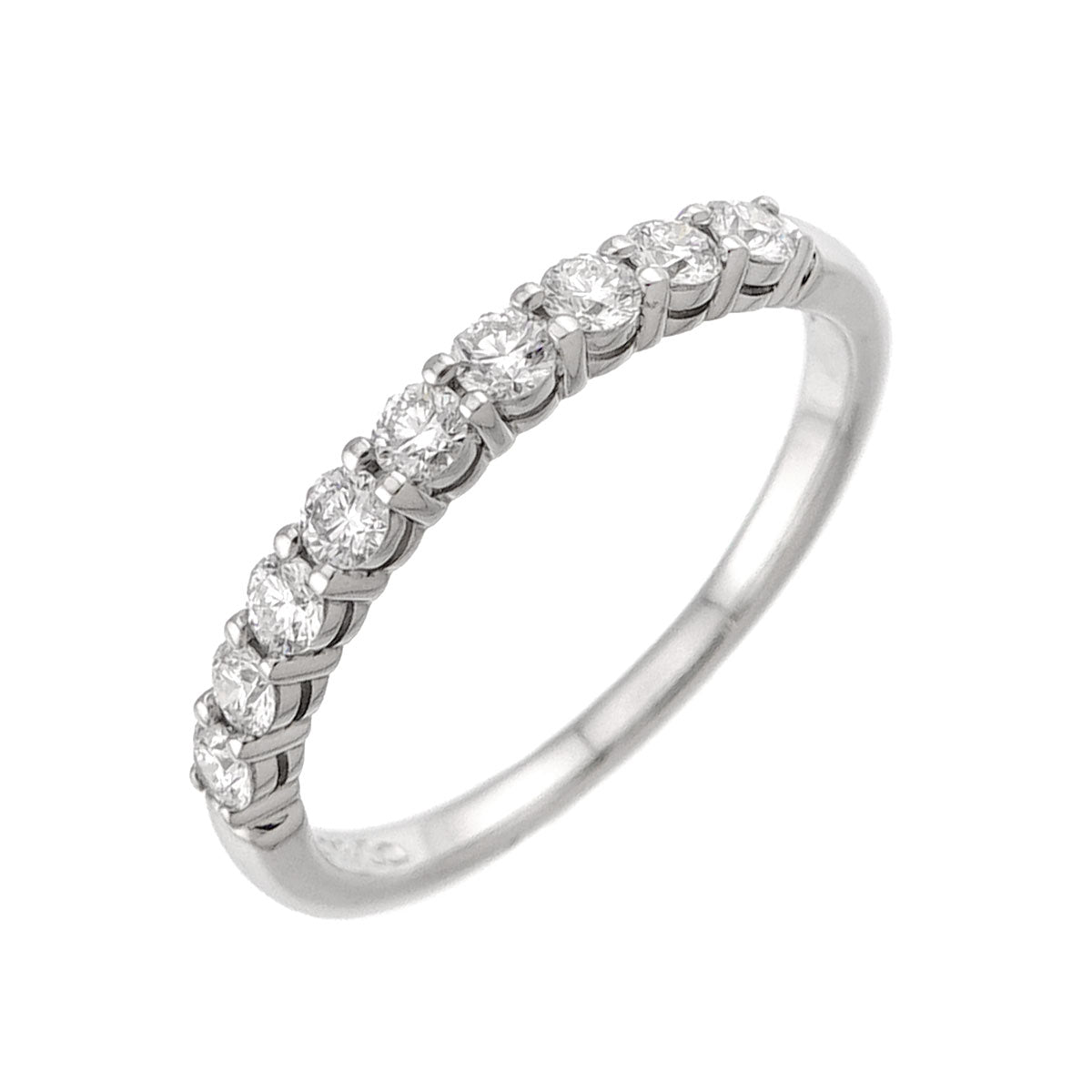 Half Diamond Ring Platinum size4.75-5(US)