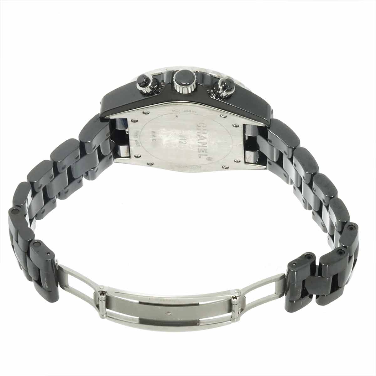 J12 Chronograph H2419 9P Diamond Date Black Dial Mens Watch
