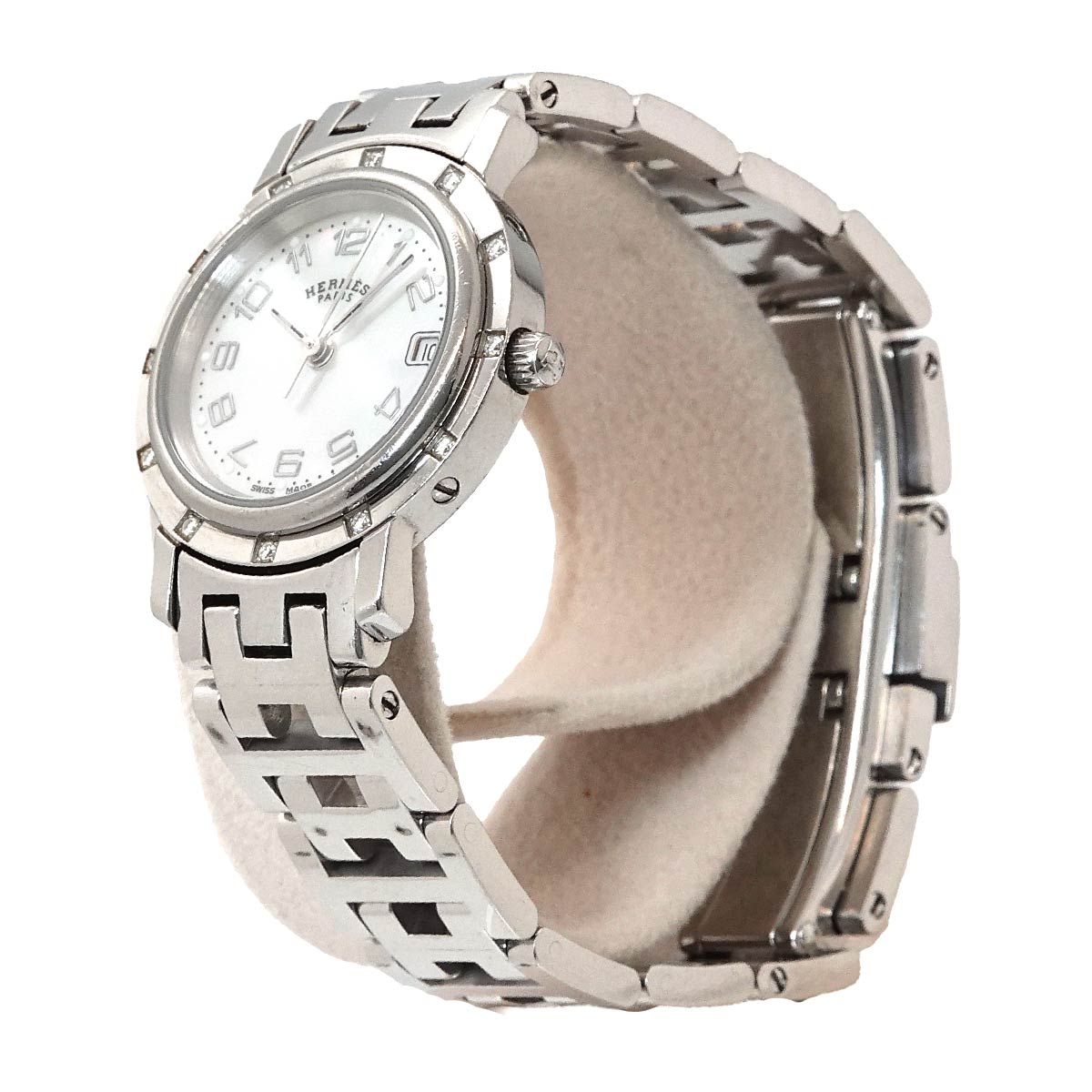 Clipper Nacre CL4.230 Quartz 12P Diamond White Shell Dial