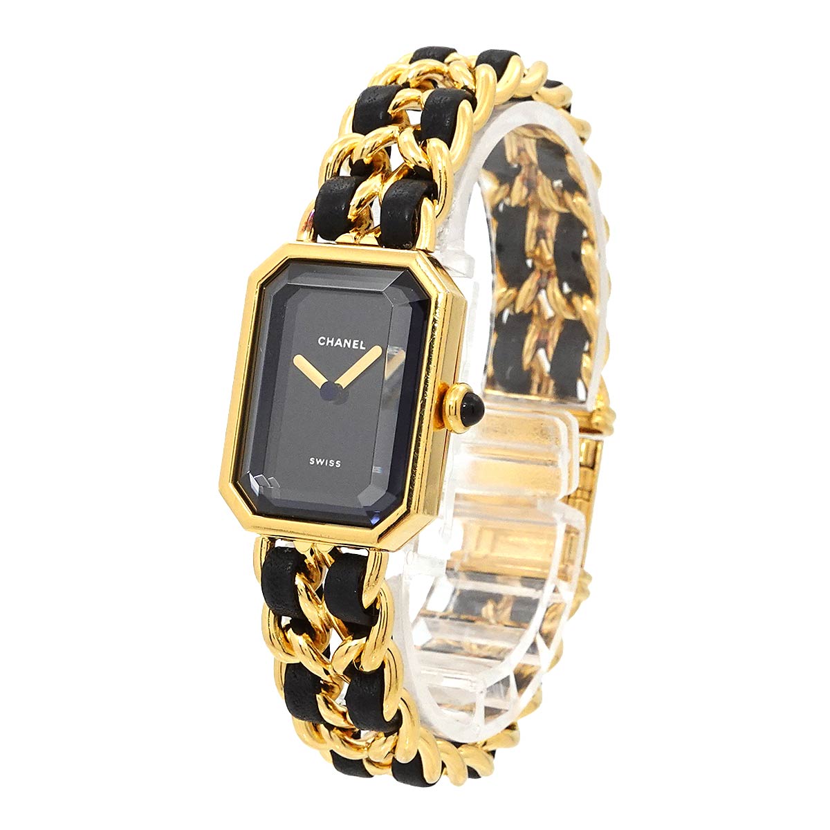 Premiere Size L H0001 Vintage Quartz Black Dial Ladies Watch