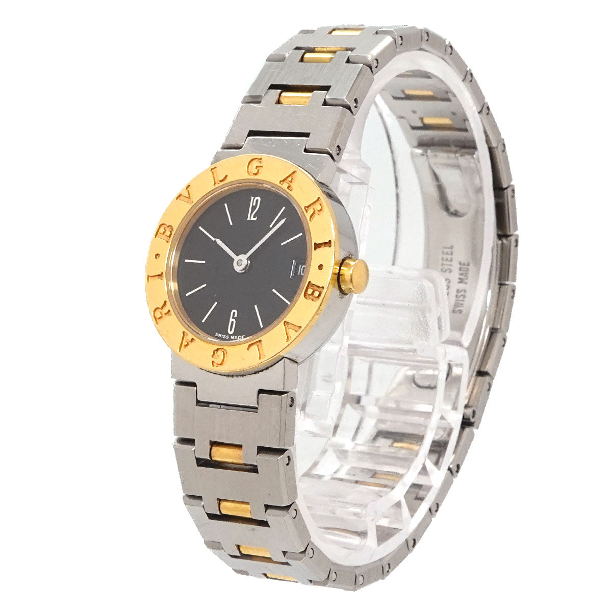 BVLGARIBVLGARI Two Tones BB23SGD YG Black Dial Ladies
