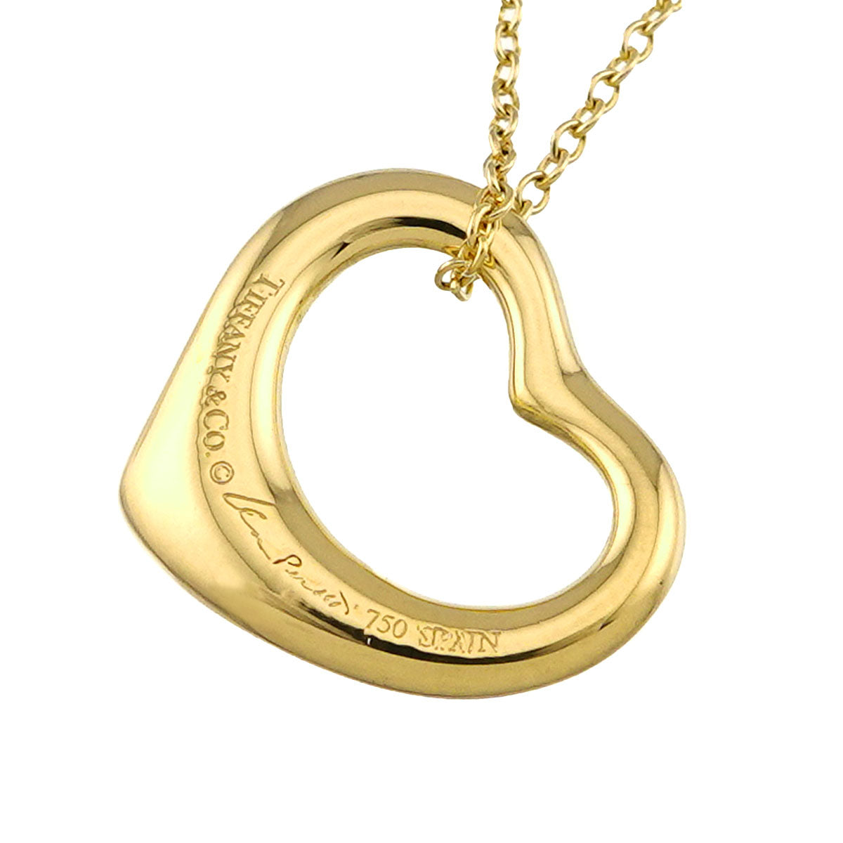 Open Heart Necklace 18K Yellow Gold 750
