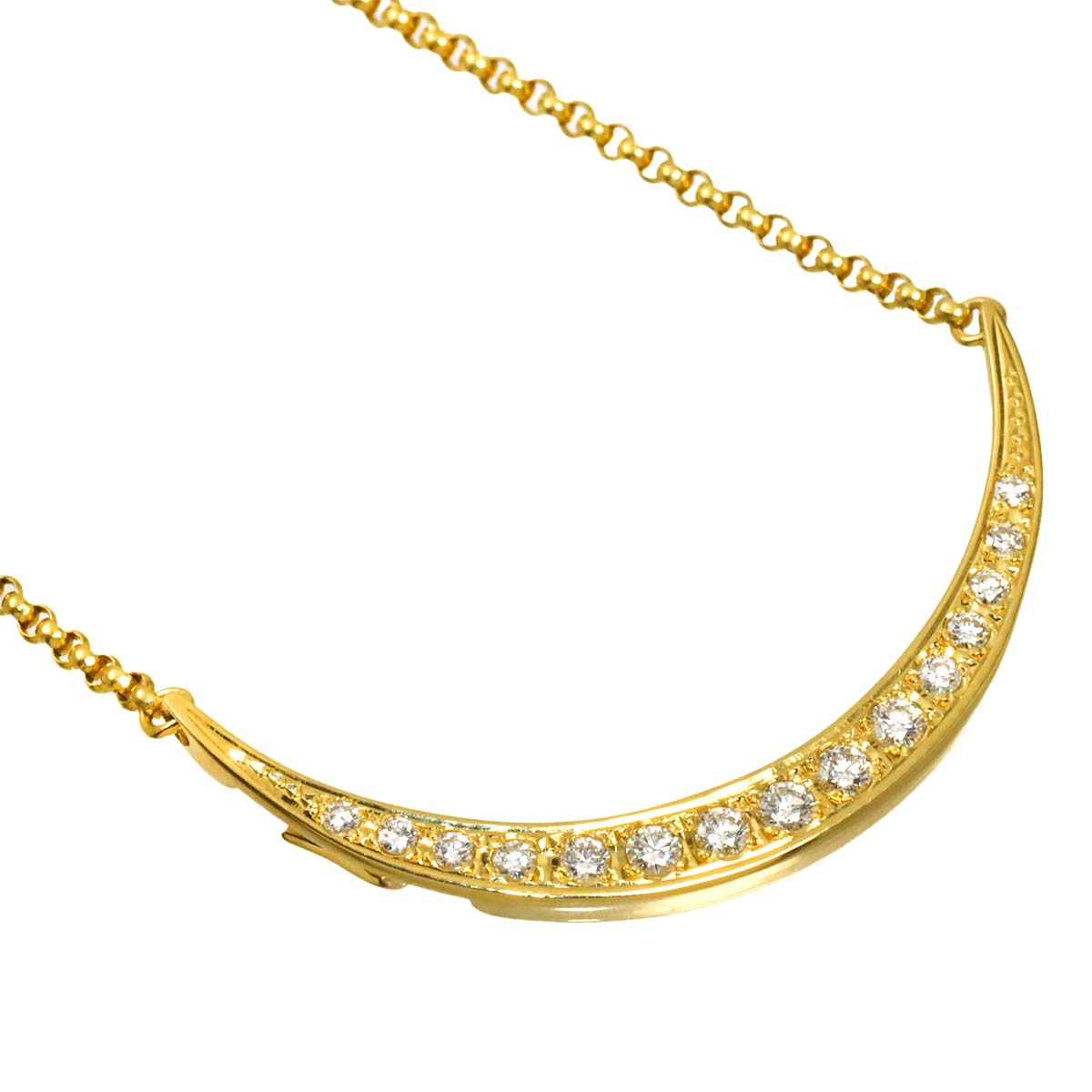 Akoya Pearl 6.3mm Diamond Necklace 18K YG 750