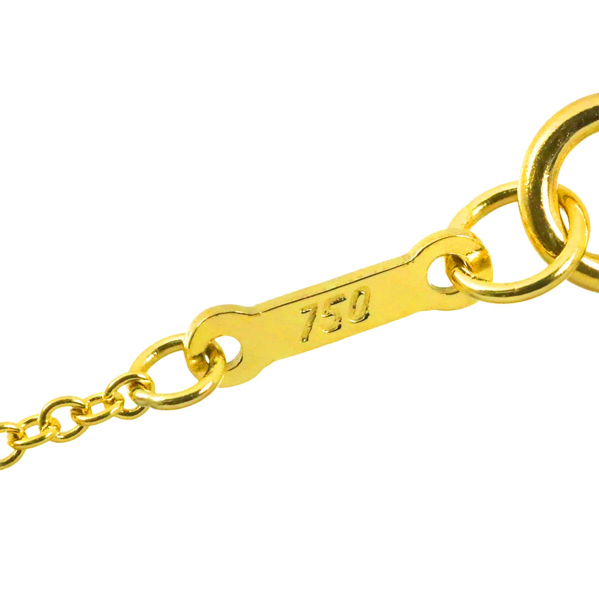 Open Heart Diamond Necklace 18K Yellow Gold 750