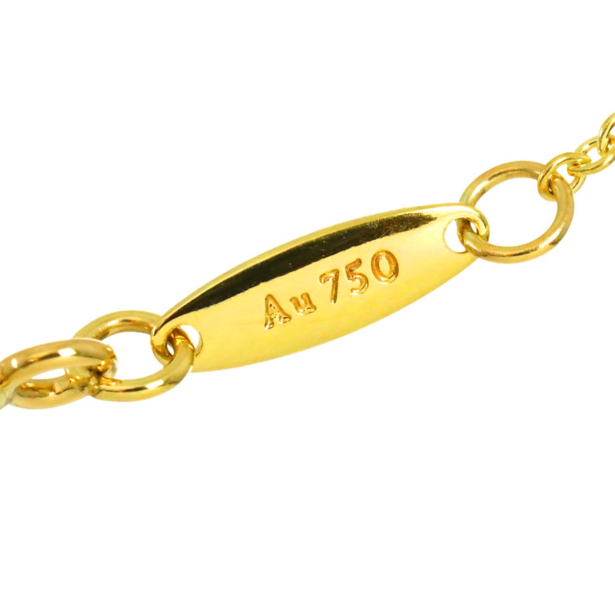 Open Heart Diamond 0.21ct Necklace 18K Yellow Gold 750