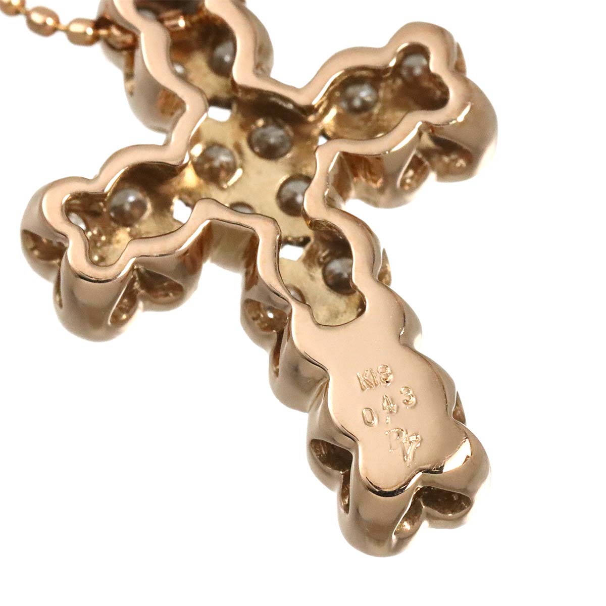 Diamond 0.48ct Necklace 18K Pink Gold 750