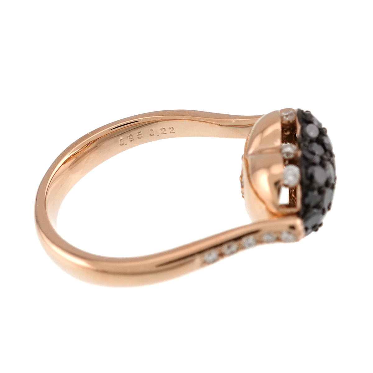 Diamond 0.95ct/0.22ct Ring 18K PG 750 size5.5-5.75(US)