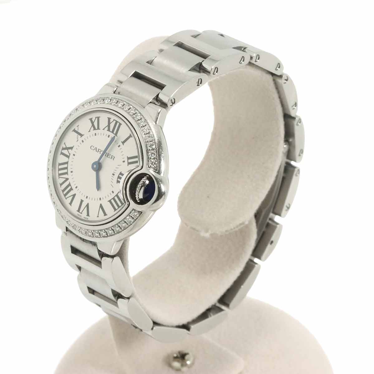 Ballon Bleu W4BB0015 Diamond Bezel Quartz Silver Dial Ladies