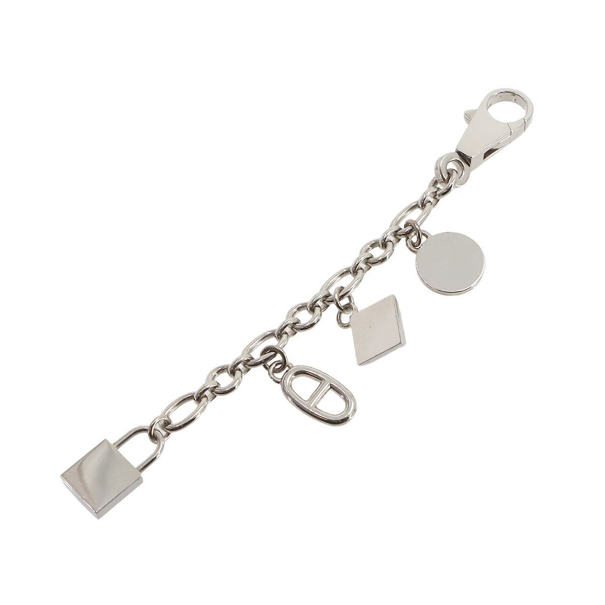 Amulet 4 Olga Bag Charm Silver Logo Sellier Chaine D'ancre Medor
