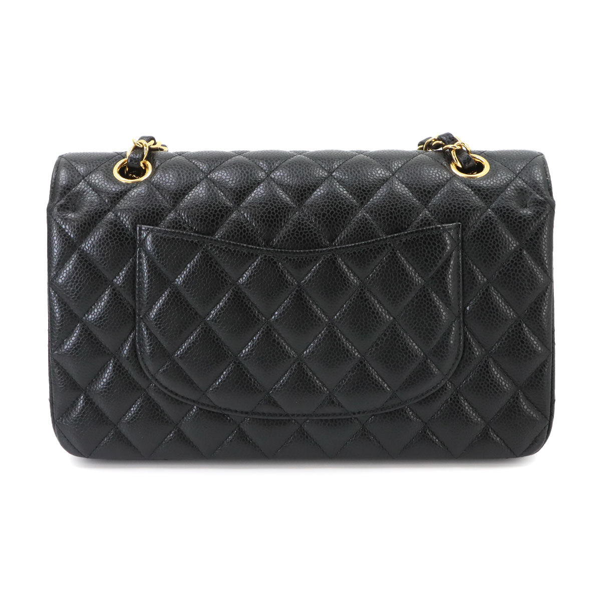 Matelasse 25 Chain Shoulder Bag Leather Black A01112