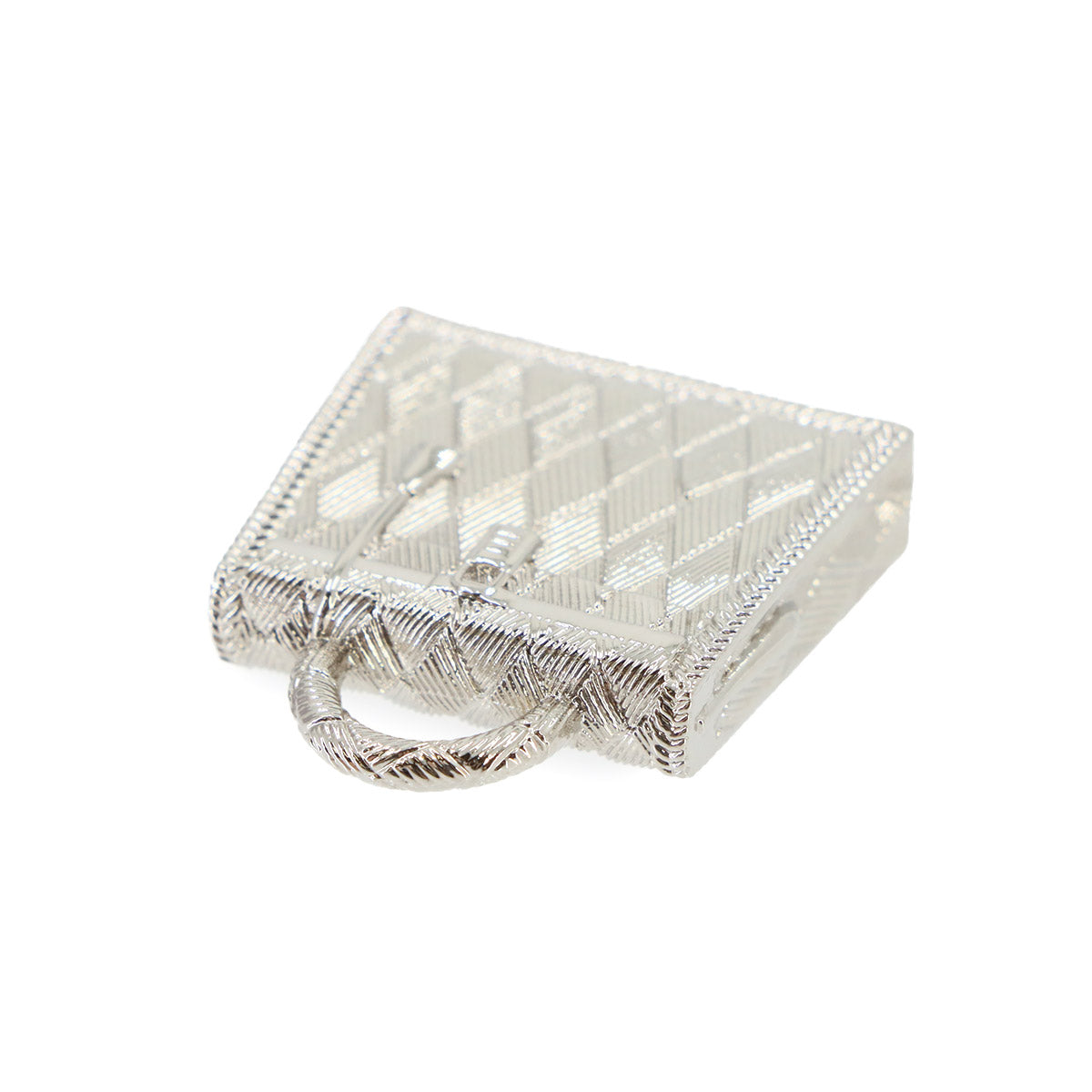 Curiosite Kelly Bag Charm Pendant Top Silver