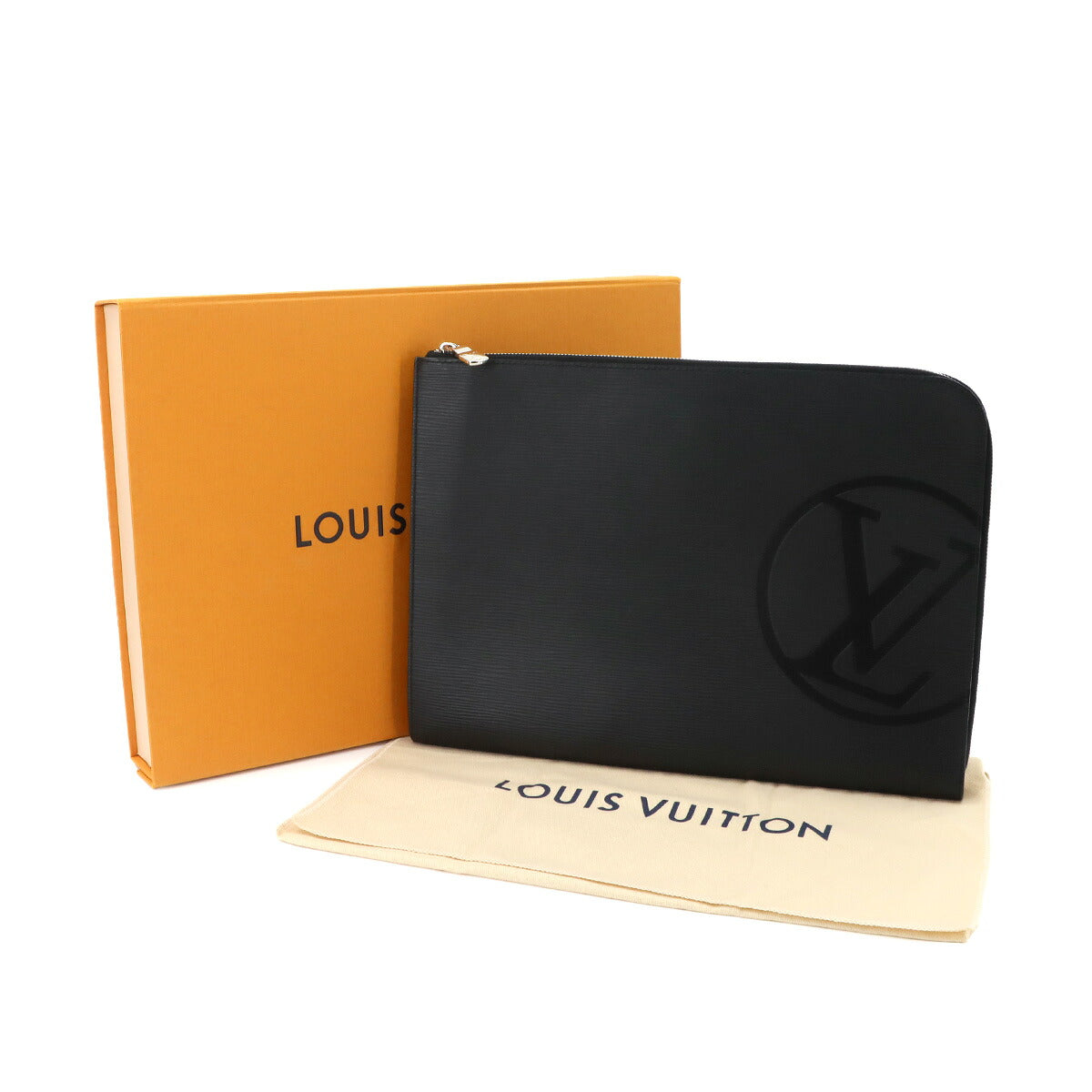 Epi Pochette Jour GM Clutch Bag Black M63519