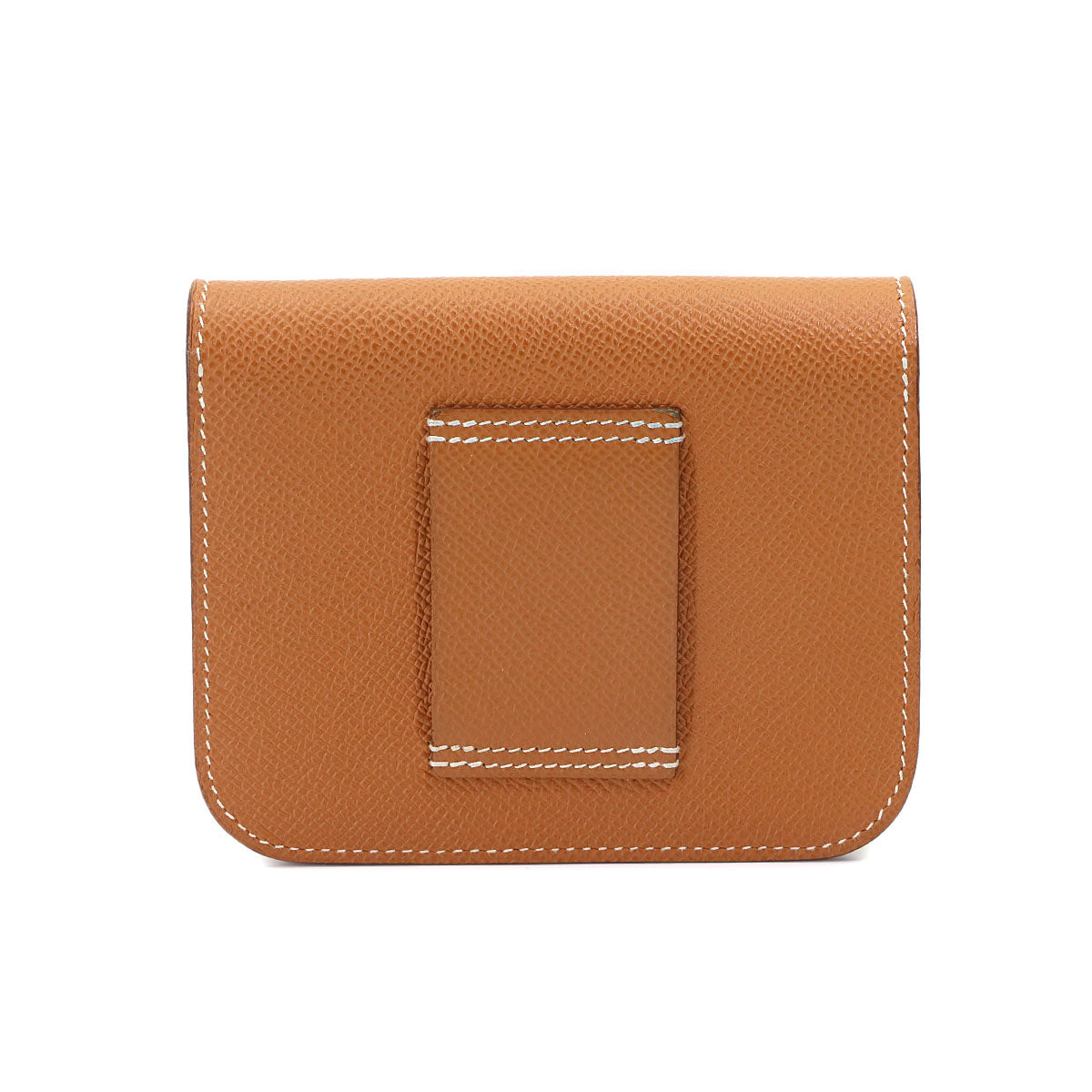 Constance Slim Wallet Veau Epsom Gold Brown Coin Case Purse