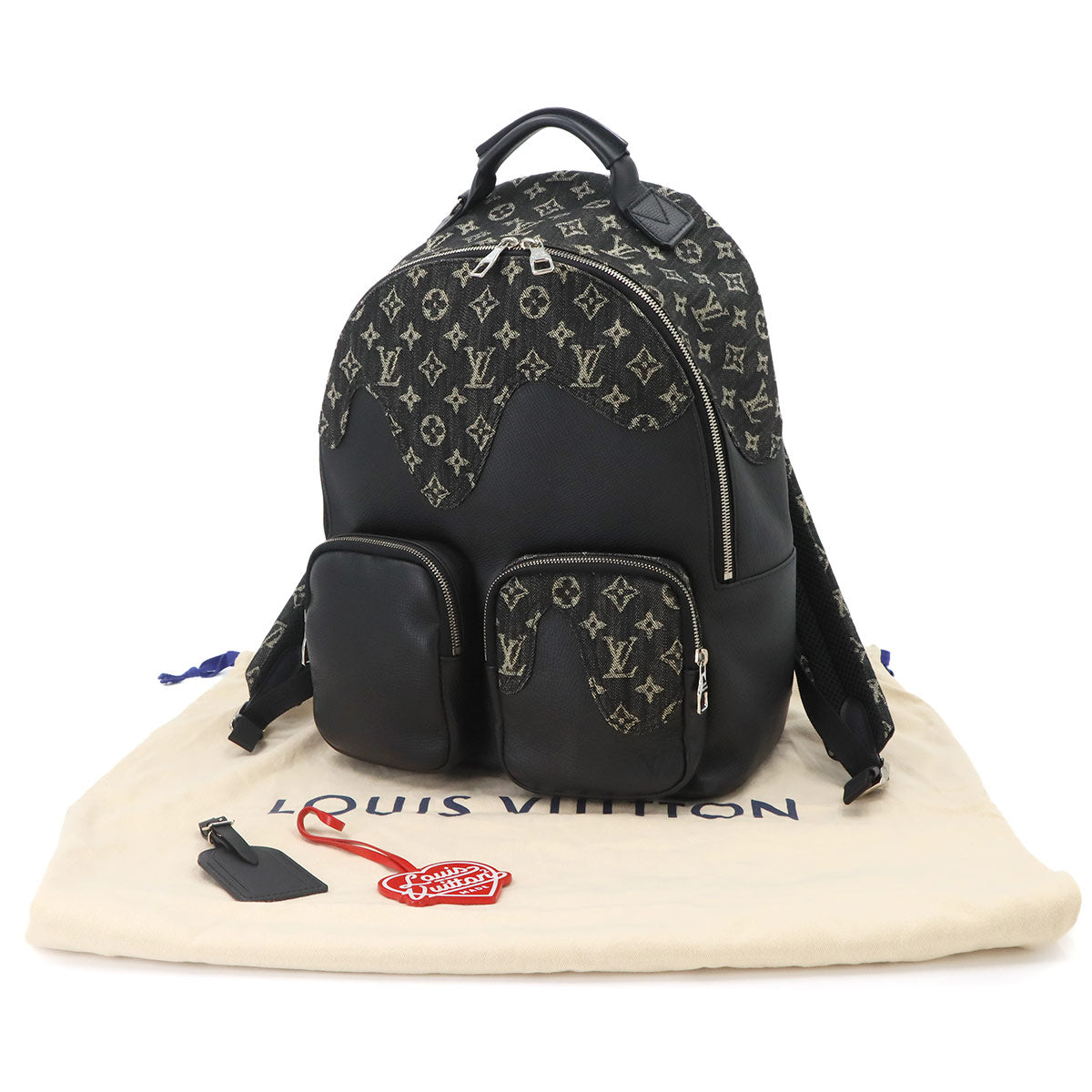 Monogram Denim Backpack Multipocket Leather M45973 NIGO
