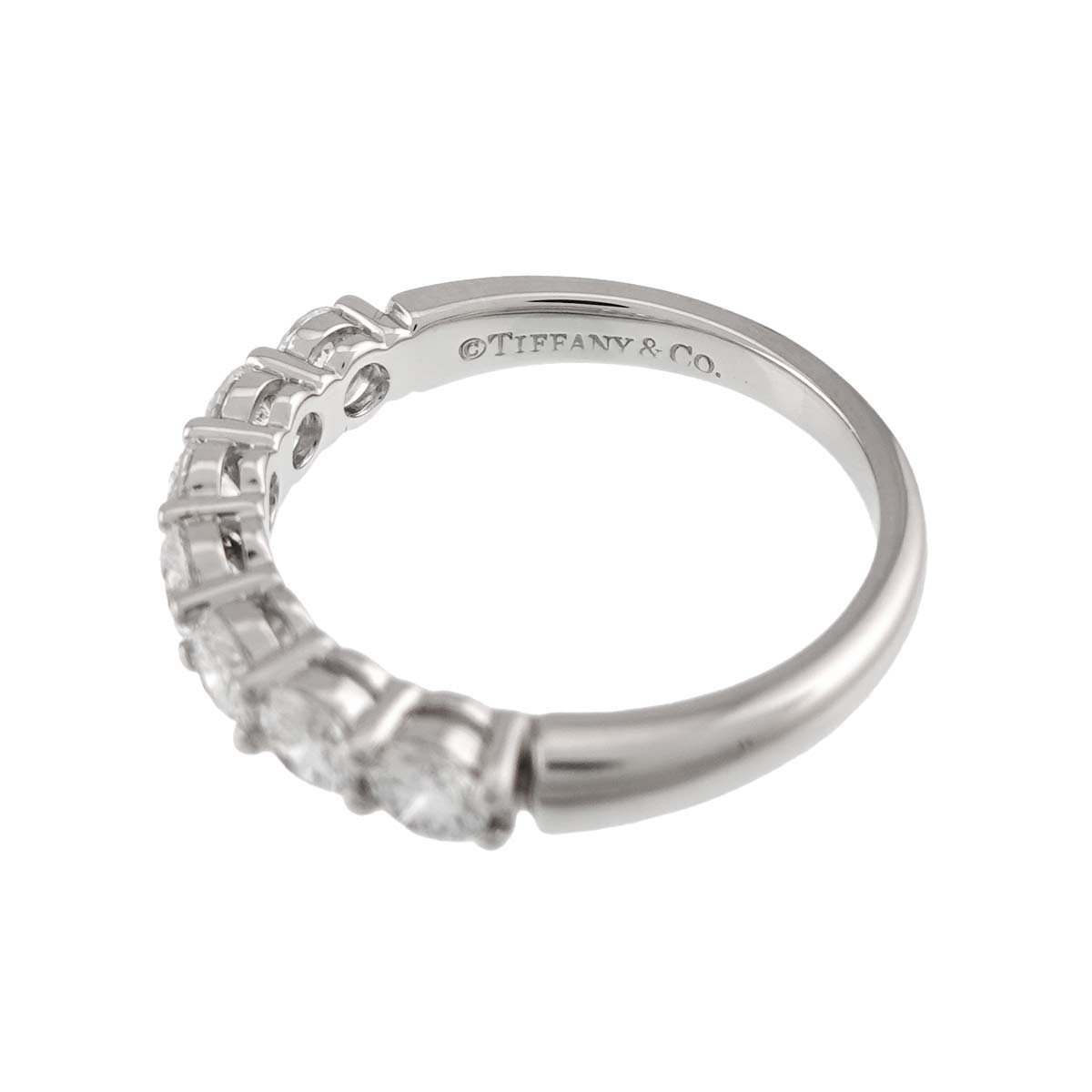 Forever Half Diamond Ring Platinum size6.5-6.75(US)