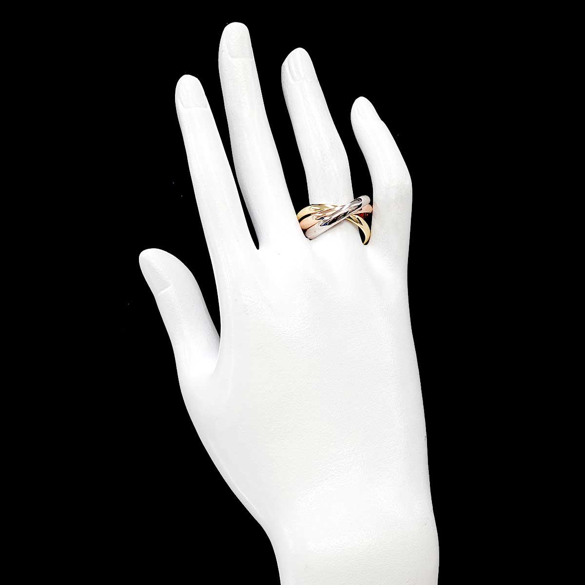 Trinity Ring K18 YG WG PG 18K 750 Size61 9-9.5(US)