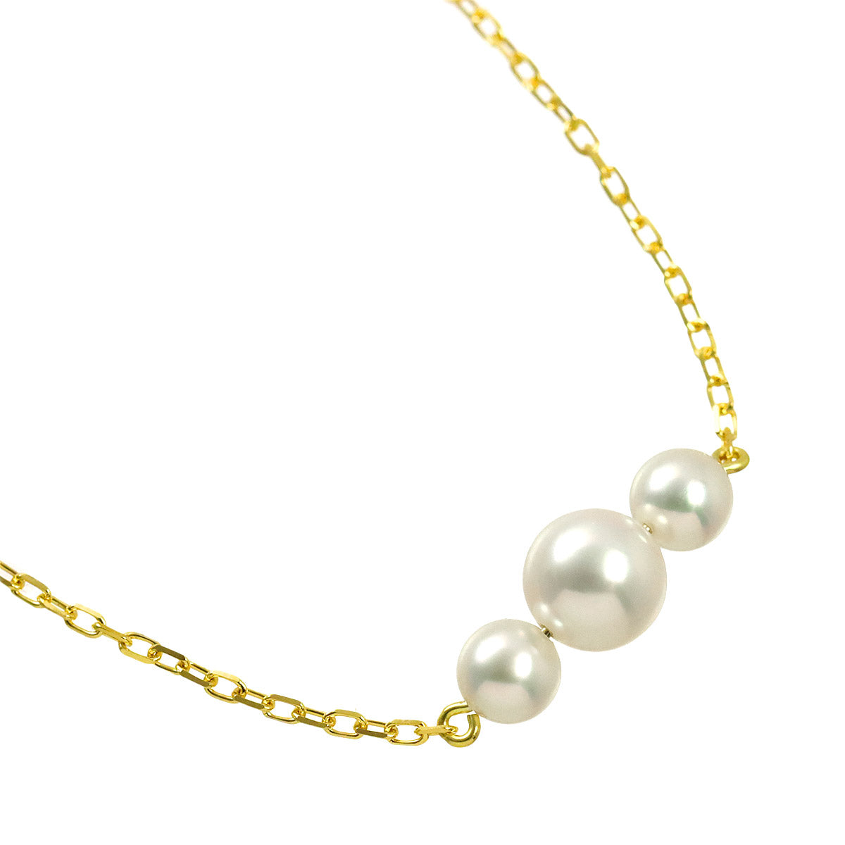 Akoya Pearl 6.0-4.3mm Necklace 18K YG 750